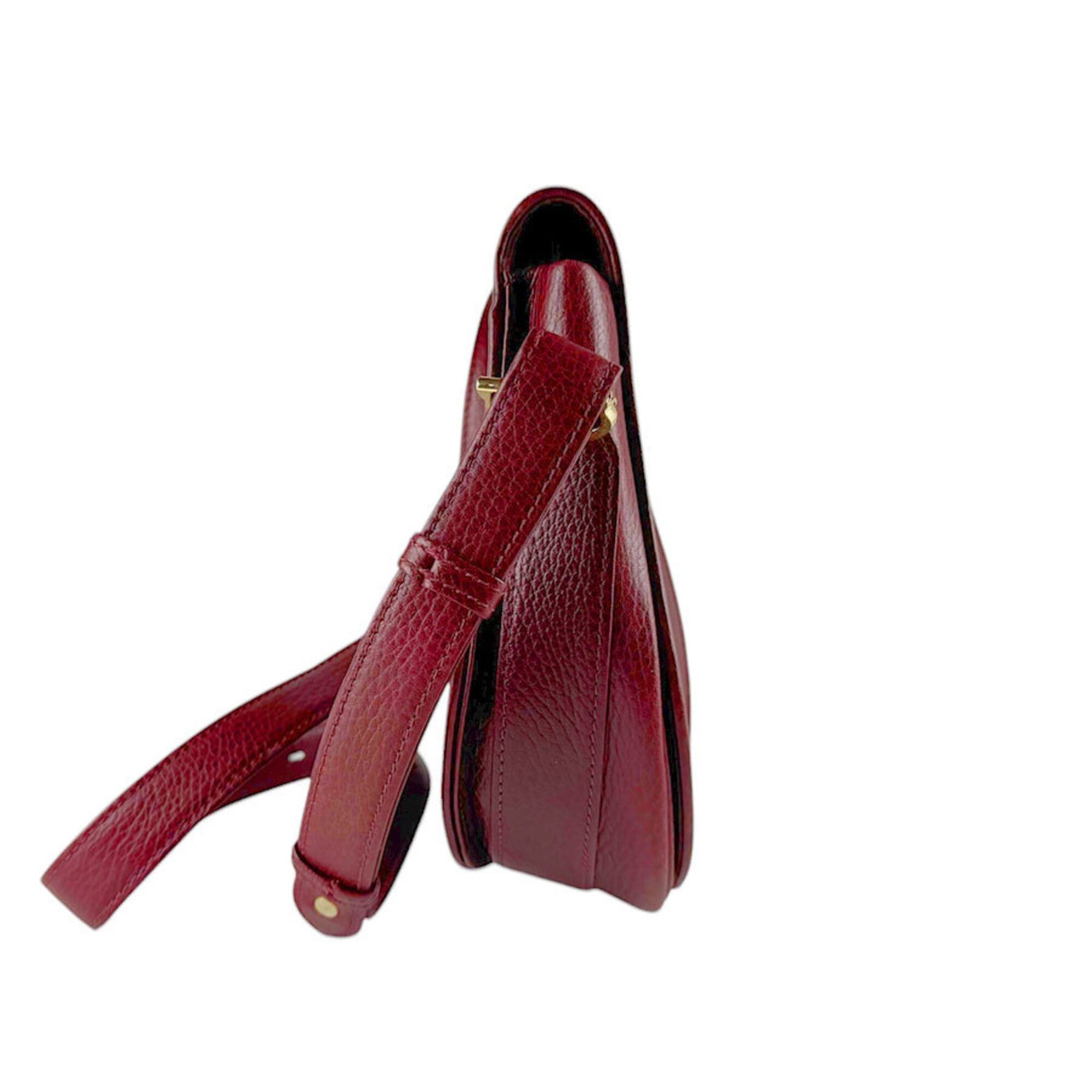 Cartier Cartier Shoulder Bag Must Line Leather Burgundy Gold Women's z9343 Size ONE SIZE - 2 Thumbnail