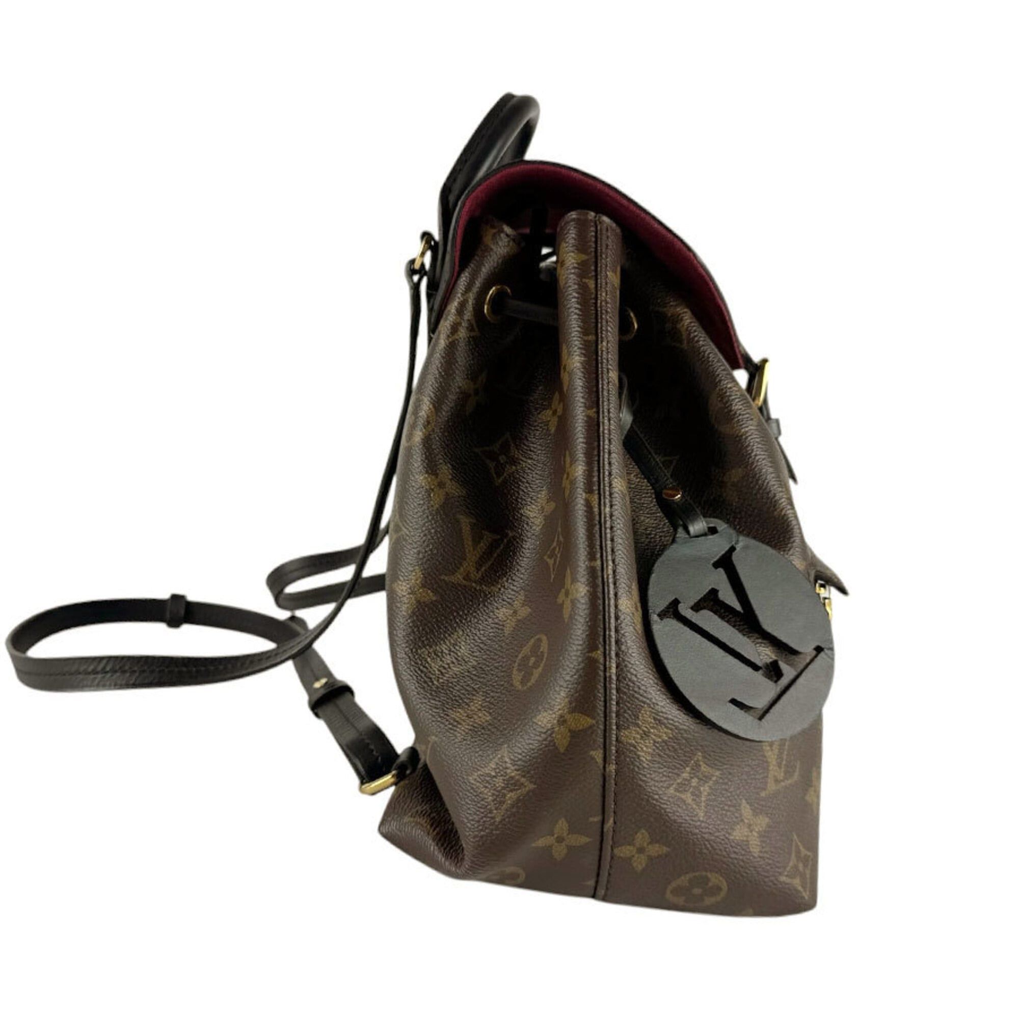 Louis Vuitton Louis Vuitton Backpack Monogram Montsouris NM PM Canvas Brown Black Gold Women's M45515 z9338 Size ONE SIZE - 2 Thumbnail