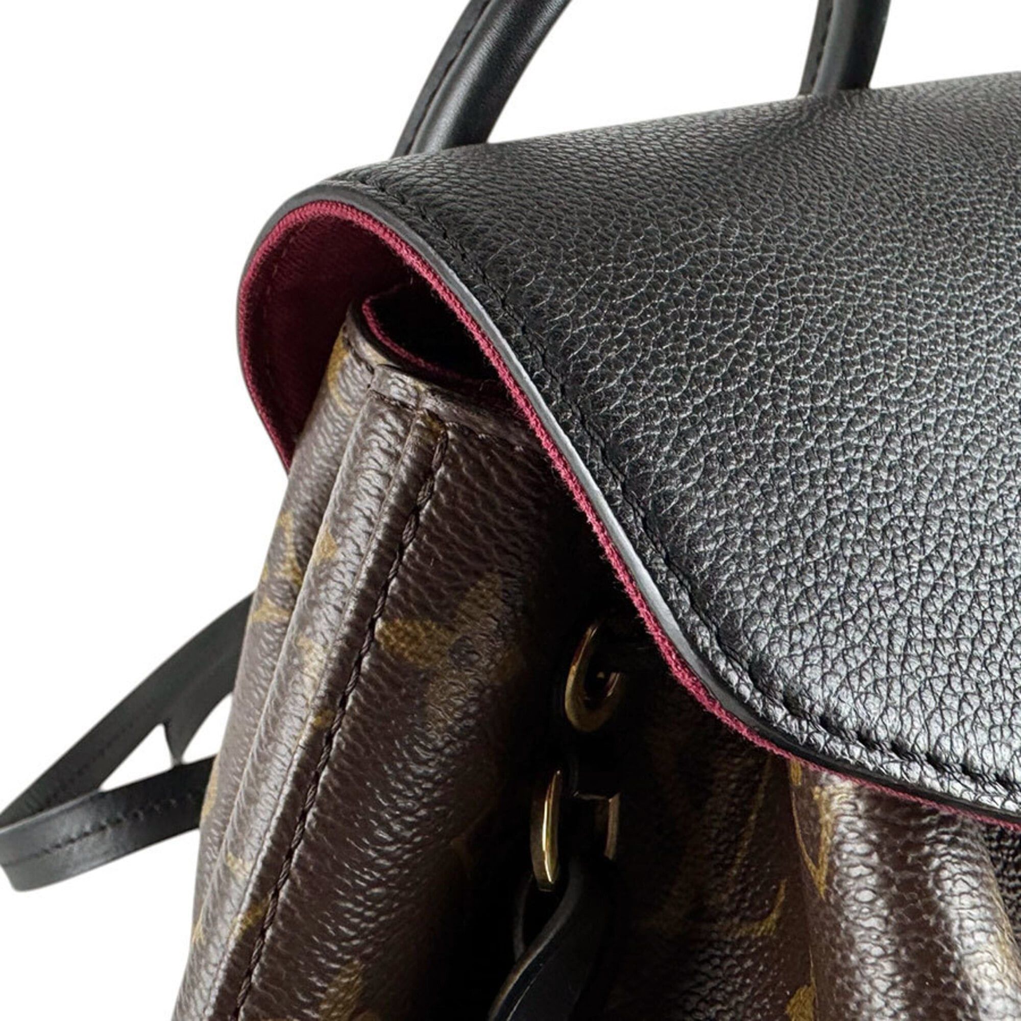 Louis Vuitton Louis Vuitton Backpack Monogram Montsouris NM PM Canvas Brown Black Gold Women's M45515 z9338 Size ONE SIZE - 6 Thumbnail