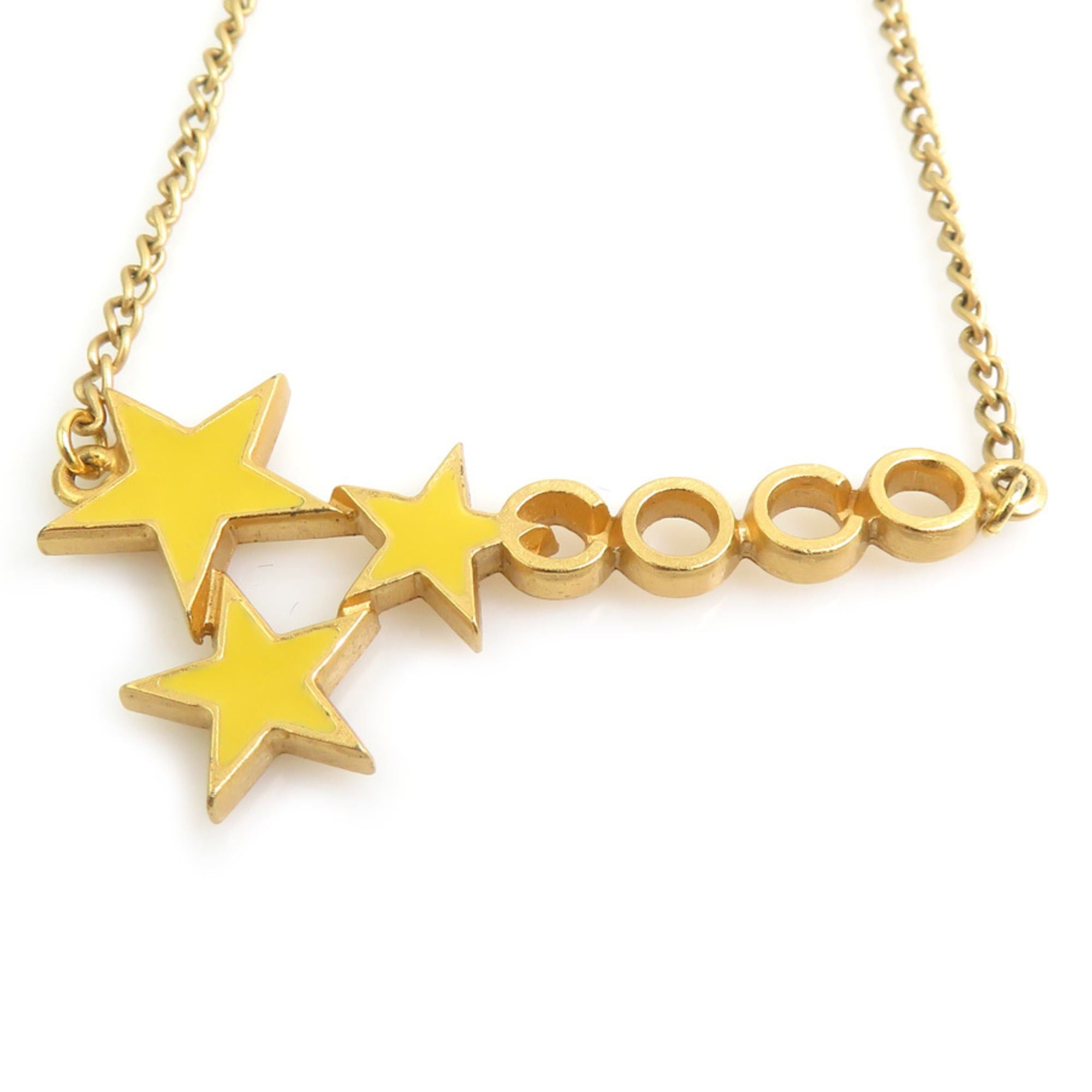 Chanel Chanel COCO Star Metal Enamel Necklace, Gold Yellow, Women's (e61772a) Size ONE SIZE - 3 Thumbnail