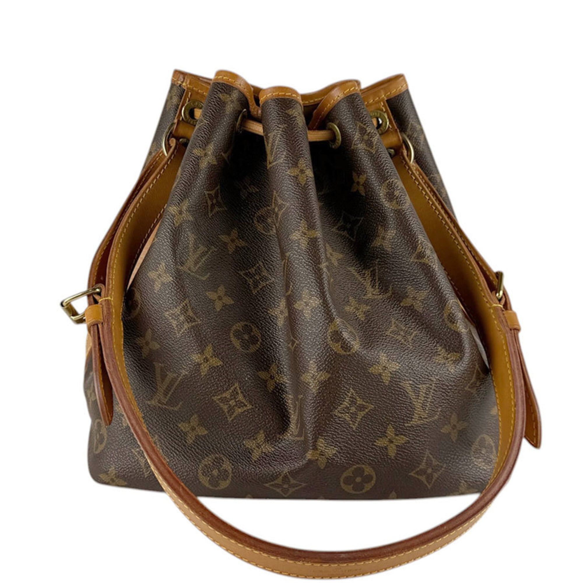 Louis Vuitton Louis Vuitton Shoulder Bag Monogram Petit Noé Canvas Brown Gold Women's M42226 z9378 Size ONE SIZE - 3 Thumbnail
