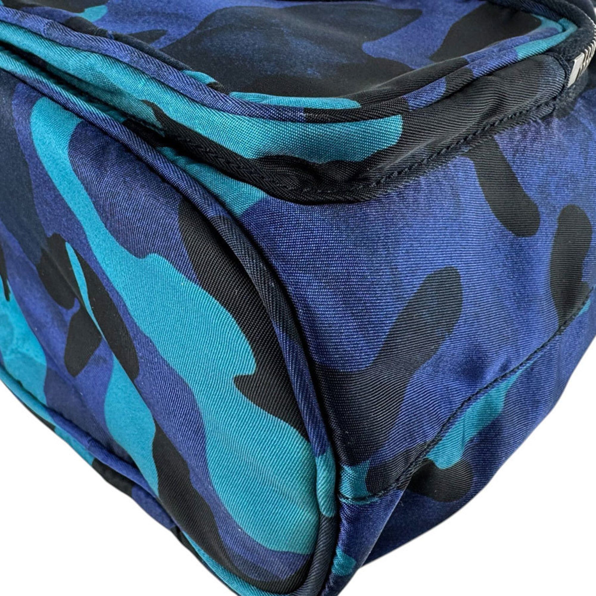 Prada Prada handbag, cross-body shoulder bag, nylon and leather, available in navy, black, blue, silver. Women's. (z9367) Size ONE SIZE - 9 Thumbnail