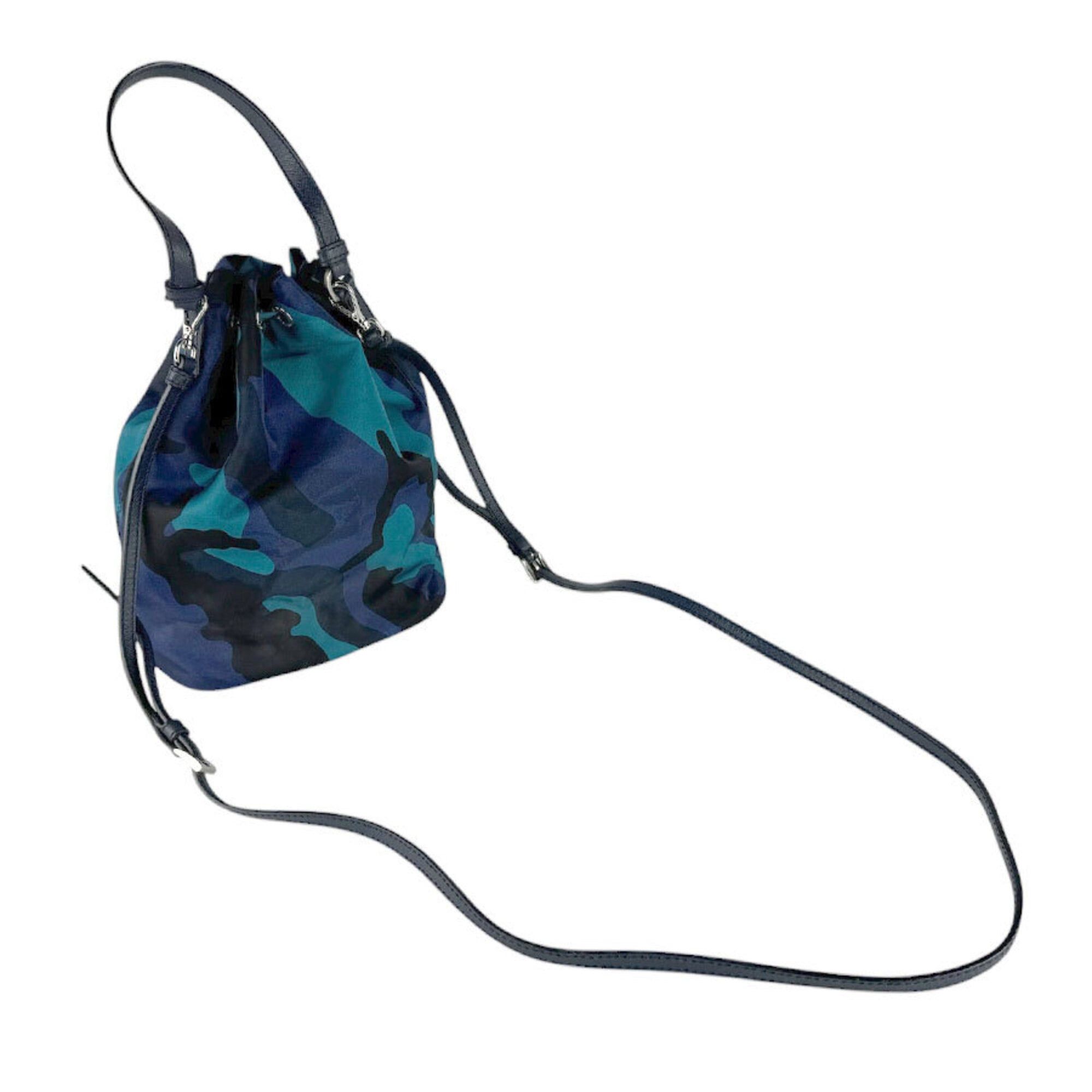 Prada Prada handbag, cross-body shoulder bag, nylon and leather, available in navy, black, blue, silver. Women's. (z9367) Size ONE SIZE - 11 Thumbnail