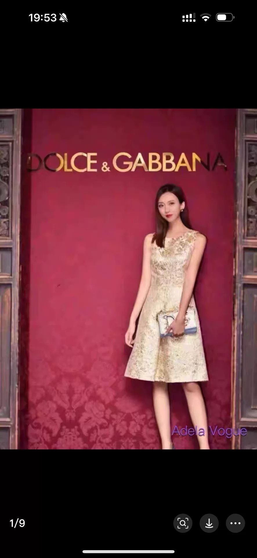 Dolce & Gabbana Dolce & Gabbana Gold Embossed Runway Dress Size M / US 6-8 / IT 42-44 - 8 Thumbnail