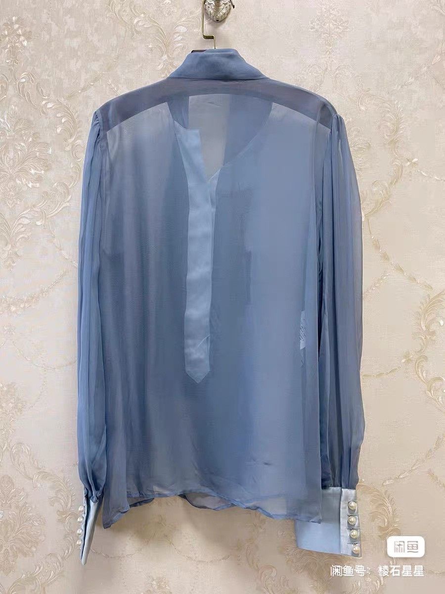 Dolce & Gabbana DG Silk Court Style Ribbon Shirt Size M / US 6-8 / IT 42-44 - 7 Thumbnail