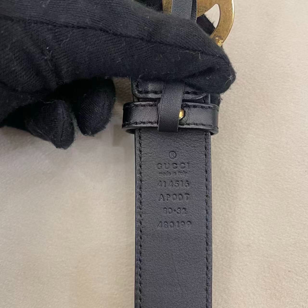 Gucci Gucci Black Belt Size 80 Size ONE SIZE - 3 Thumbnail