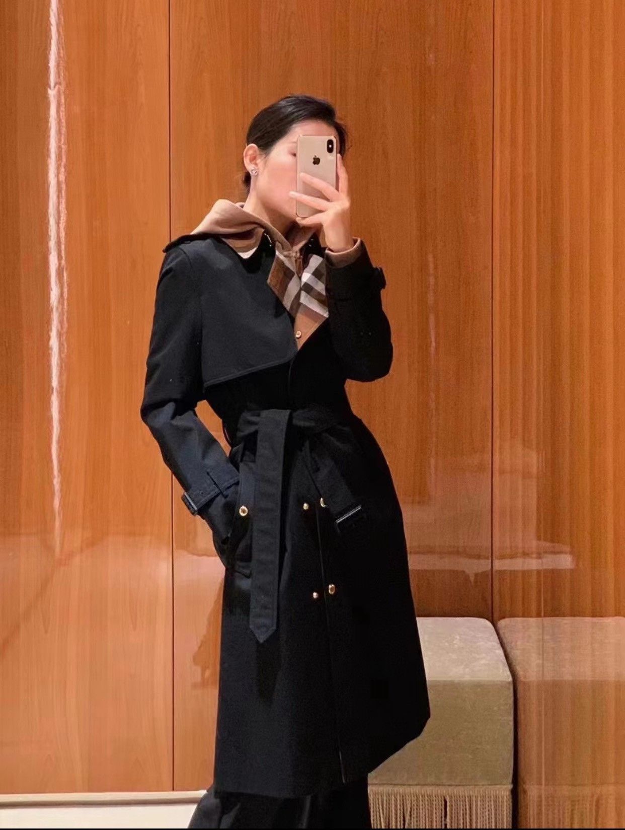 Burberry Burberry Black Trench Coat UK4 Size M / US 6-8 / IT 42-44 - 3 Thumbnail