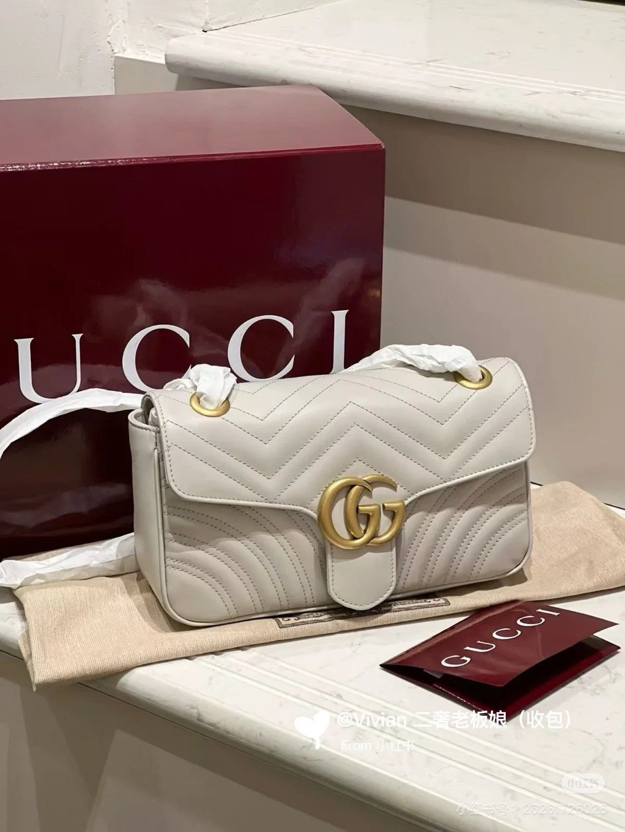 Gucci Gucci Marmont 26 Leather Chain Bag Size ONE SIZE - 7 Thumbnail
