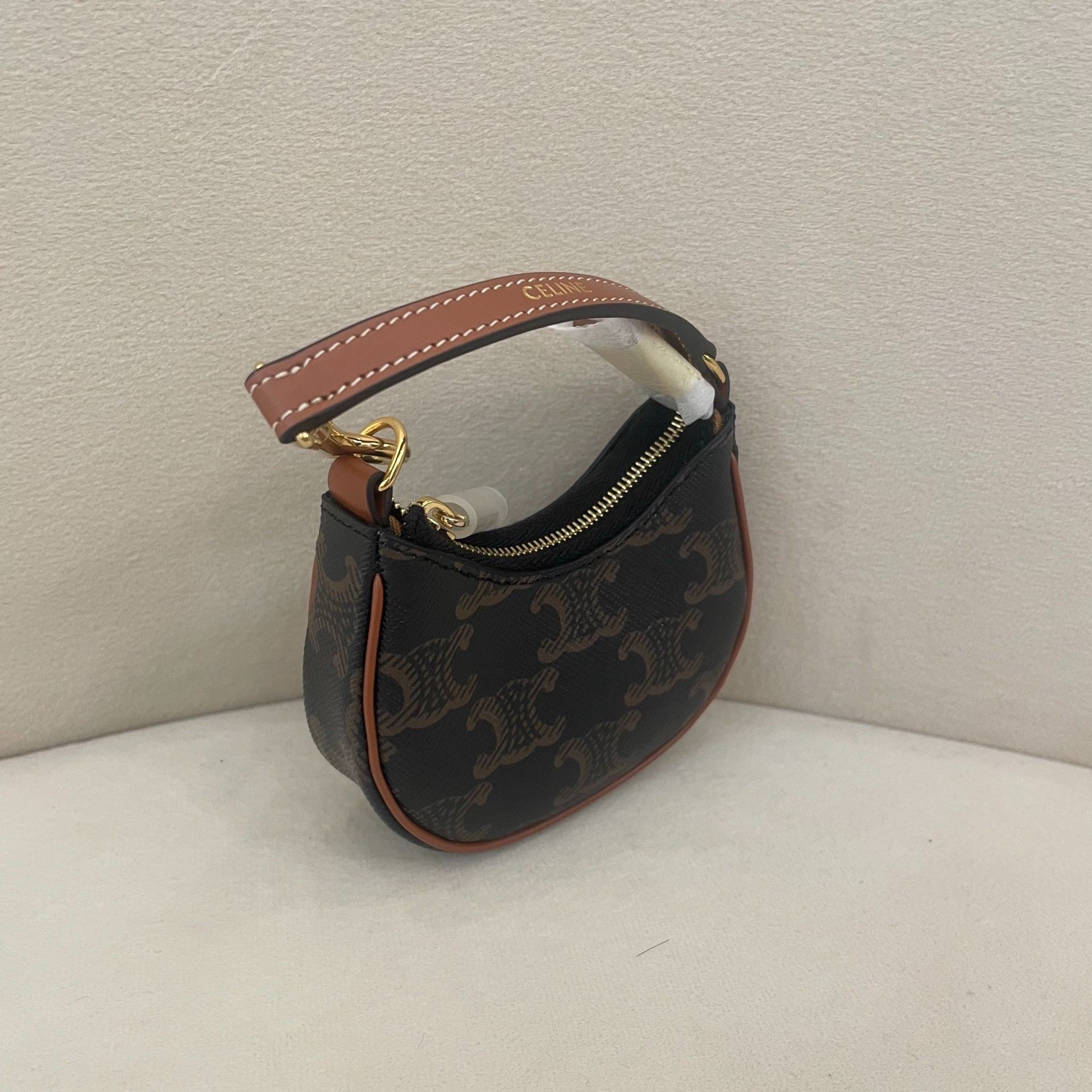 Celine CELINE Monogram Mini Moon Bag Brown Size ONE SIZE - 2 Thumbnail