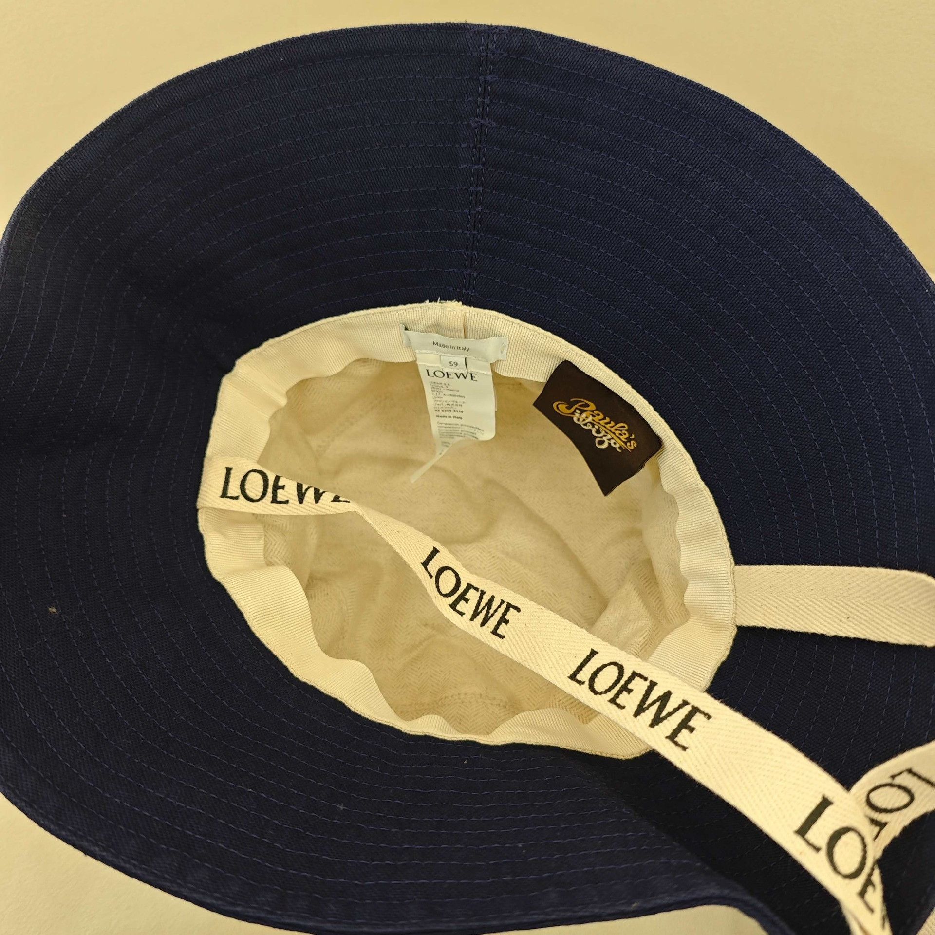 Loewe Loewe Navy Blue Bucket Hat Size 59 Size ONE SIZE - 3 Thumbnail