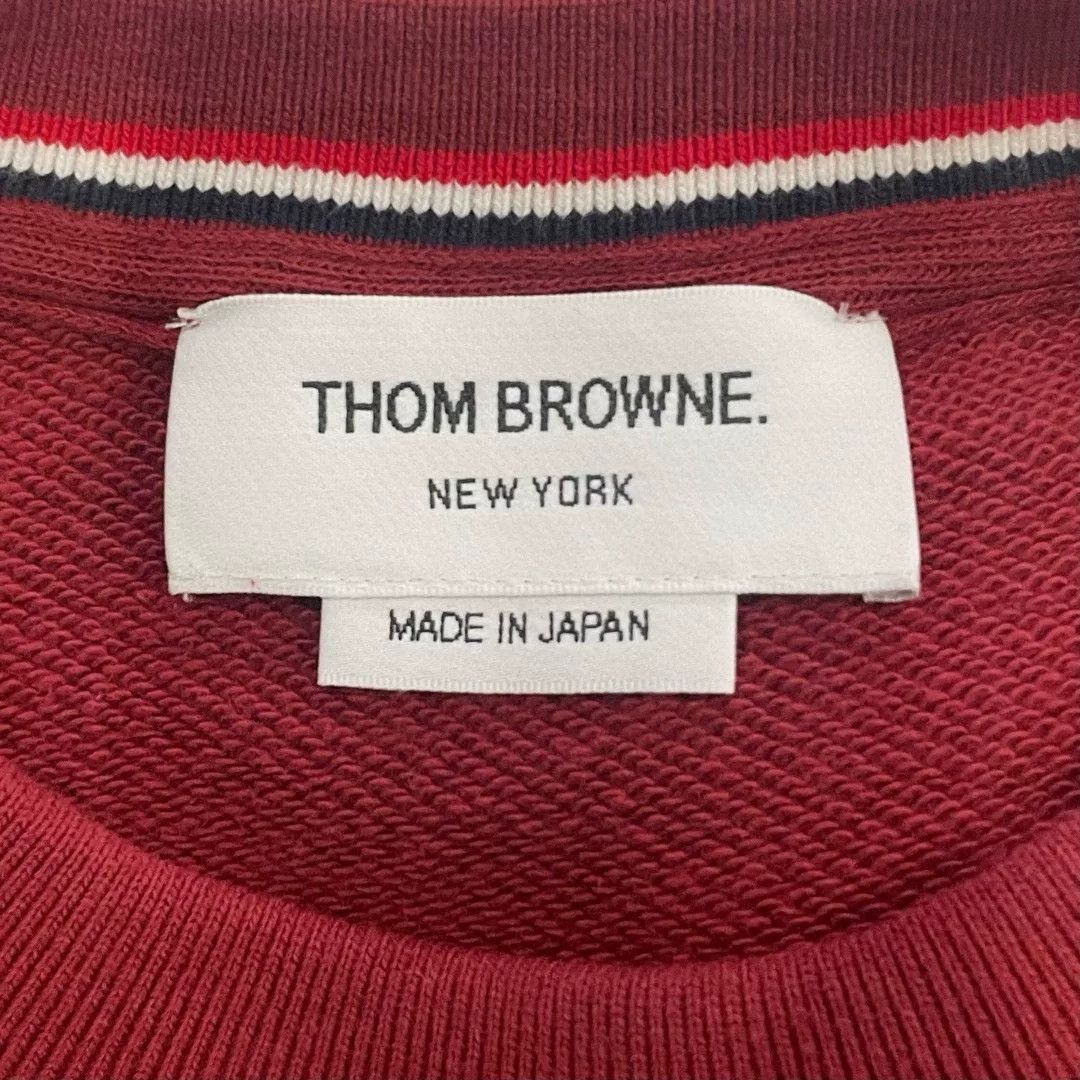 Thom Browne TB Striped Red Crew Neck Sweatshirt Size S / US 4 / IT 40 - 5 Thumbnail