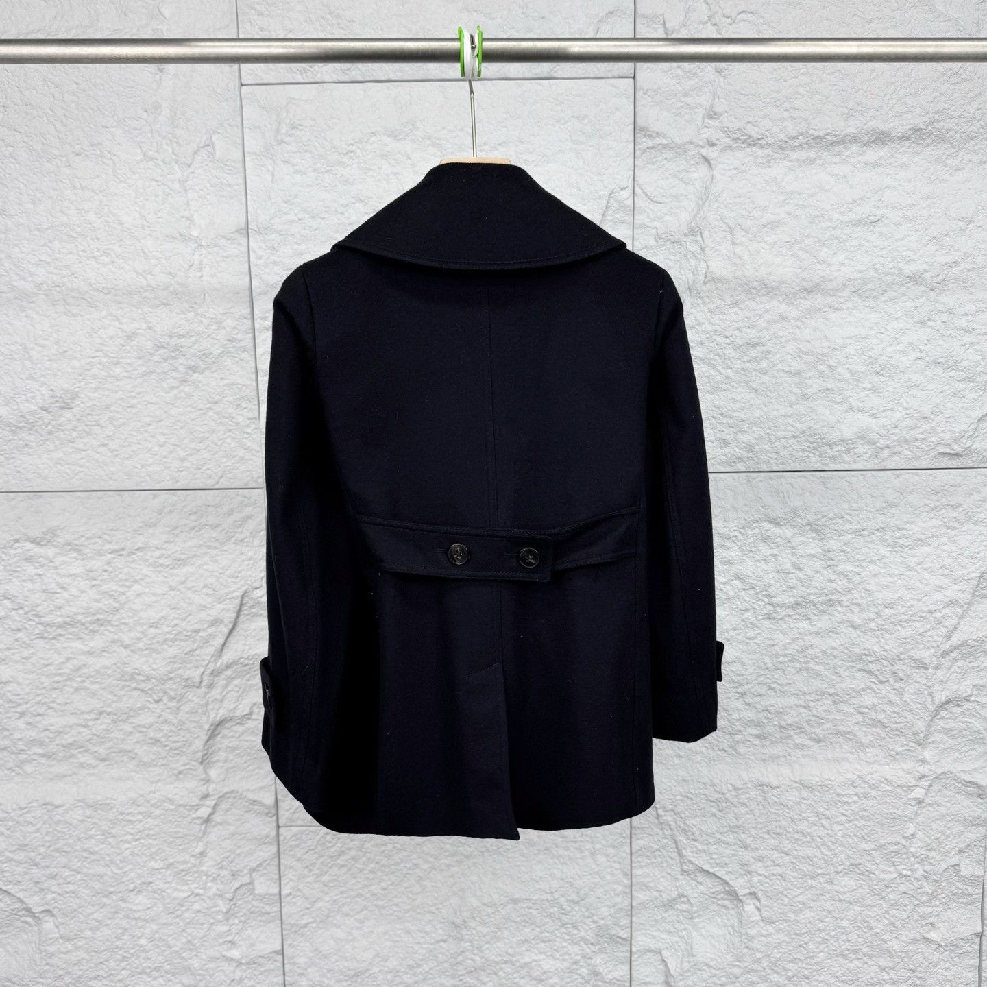 Burberry Burberry Black Double-Breasted Short Lapel Coat Size M / US 6-8 / IT 42-44 - 2 Thumbnail