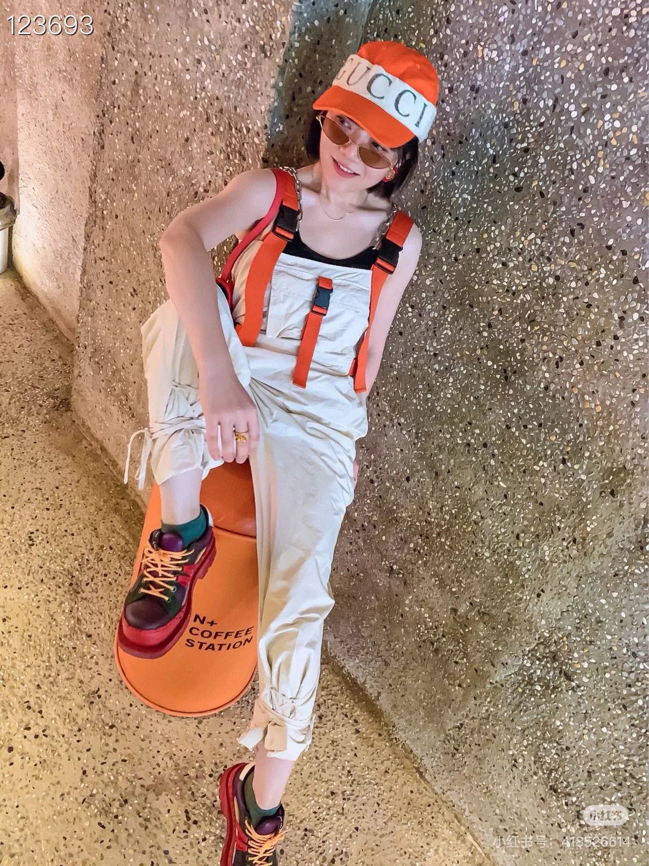 Gucci Gucci 040887 v402 Orange Runway Baseball Cap Size ONE SIZE - 8 Thumbnail