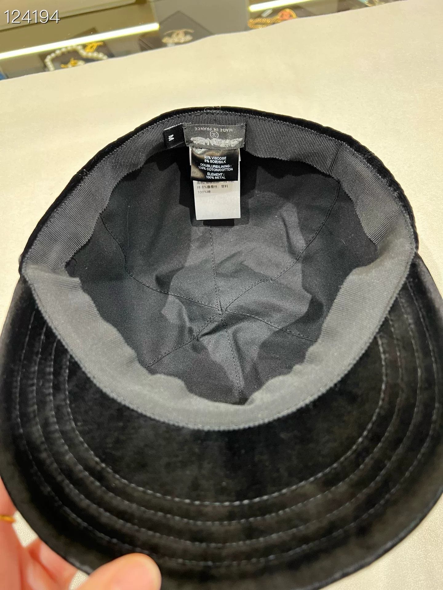 Chanel Chanel Velvet Black Equestrian Cap M Size ONE SIZE - 5 Thumbnail