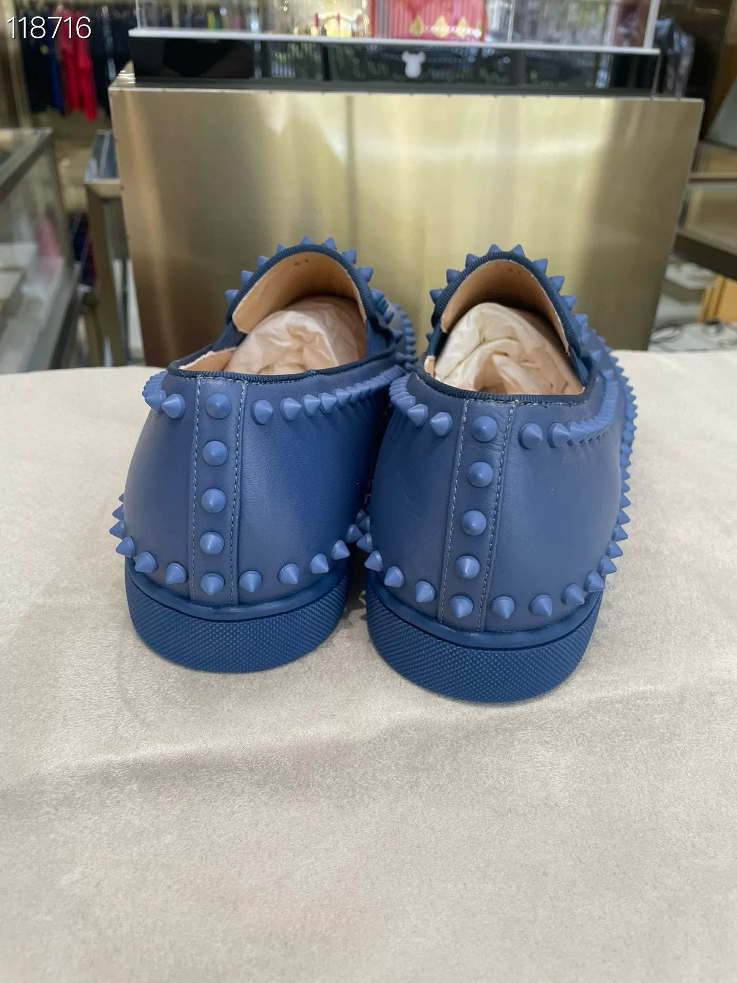Other Men's Blue Studded Red Sole Shoes Size US 8 / EU 41 - 4 Thumbnail