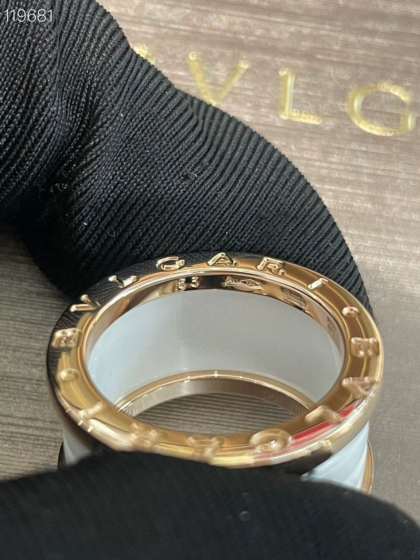 Bvlgari Bulgari Rose Gold White Ceramic 4-Band Ring Size ONE SIZE - 5 Thumbnail