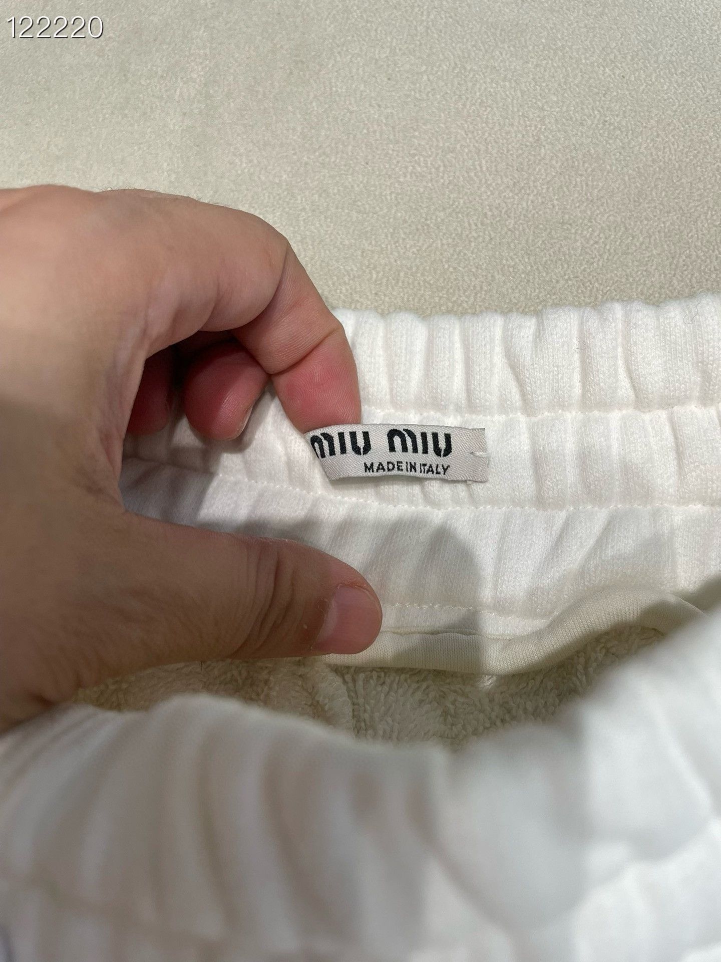 Miu Miu MiuMiu Towel Fabric White Shorts Size 33" - 3 Thumbnail