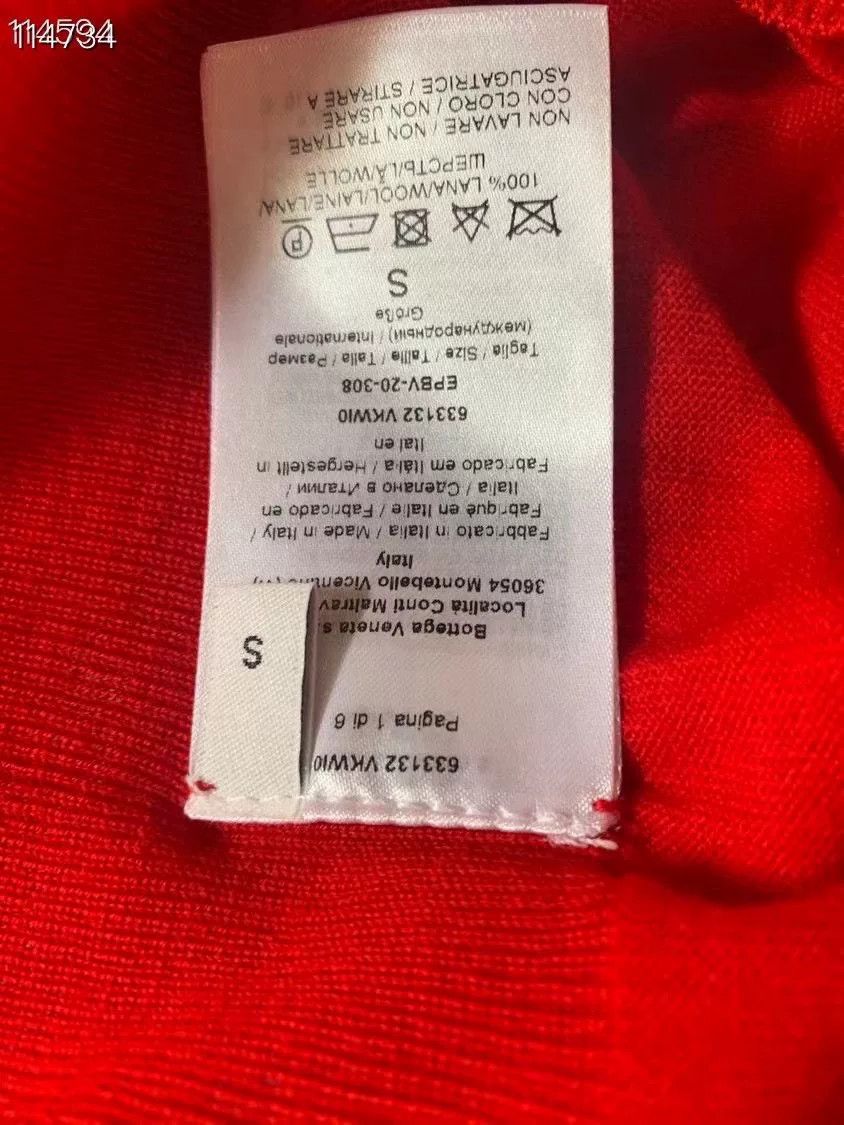 Bottega Veneta BV x074030 Red Knit Sweater Size S / US 4 / IT 40 - 5 Thumbnail