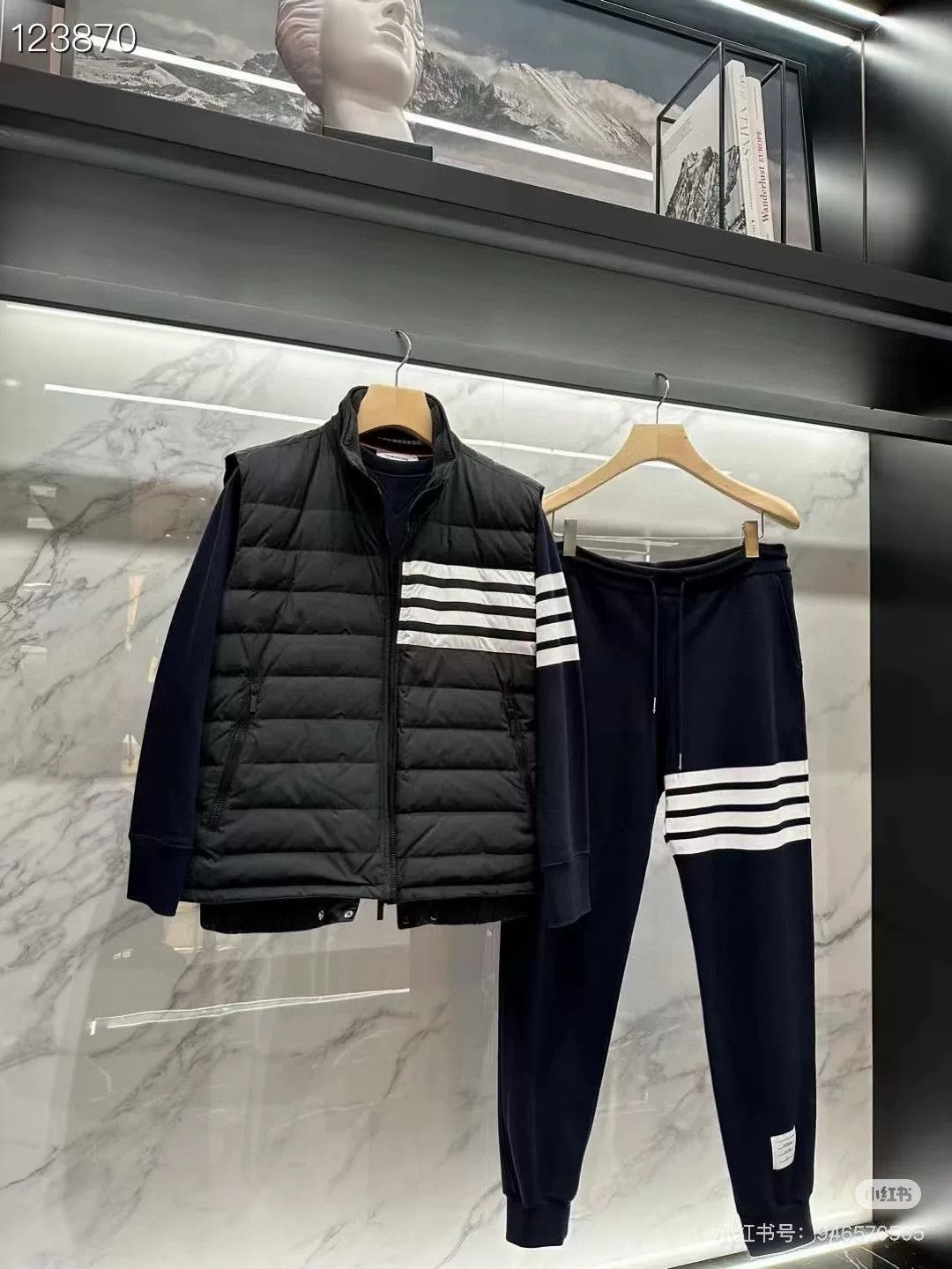 Thom Browne Thom Browne Classic Blue Stripe Pants Size US 26 / EU 42 - 9 Thumbnail