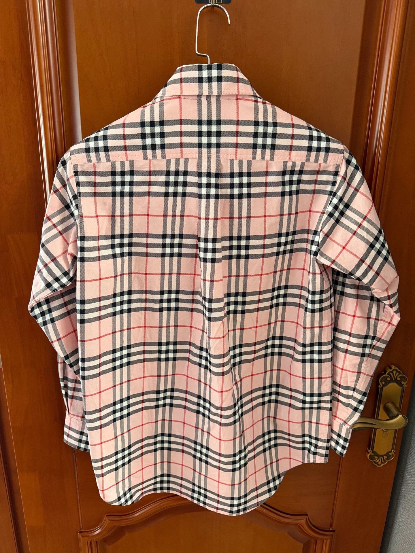 Burberry Burberry Pink Plaid Long Sleeve Shirt Size M / US 6-8 / IT 42-44 - 2 Thumbnail