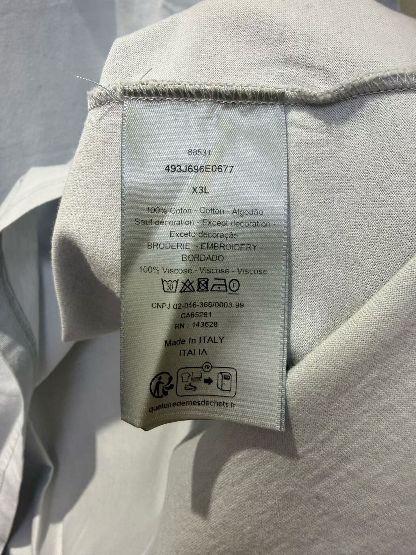 Dior DIOR White Embroidered Letter Heart Tee Size M / US 6-8 / IT 42-44 - 3 Thumbnail