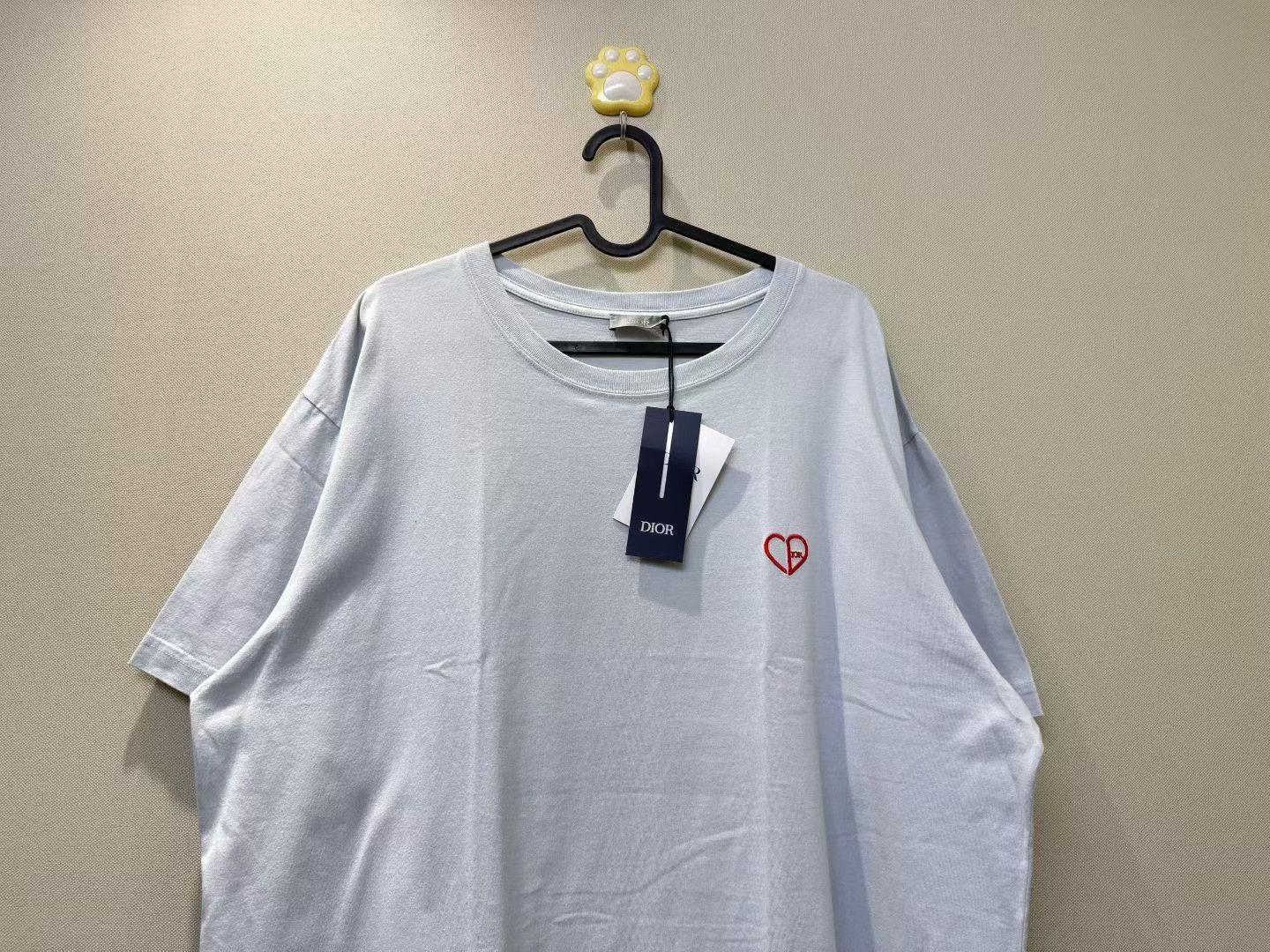 Dior DIOR White Embroidered Letter Heart Tee Size M / US 6-8 / IT 42-44 - 2 Thumbnail