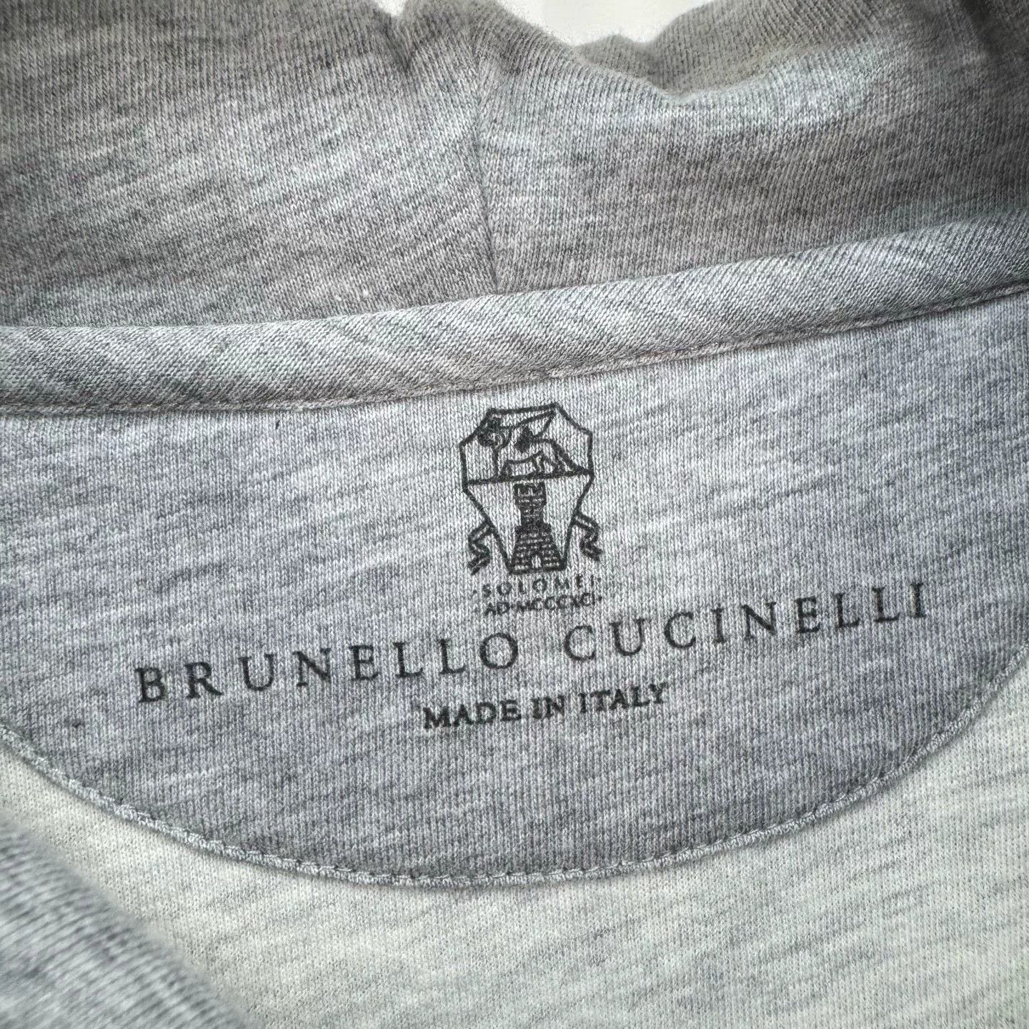 Brunello Cucinelli Brunello Cucinelli Letter Print Cashmere Hoodie Size M / US 6-8 / IT 42-44 - 5 Thumbnail