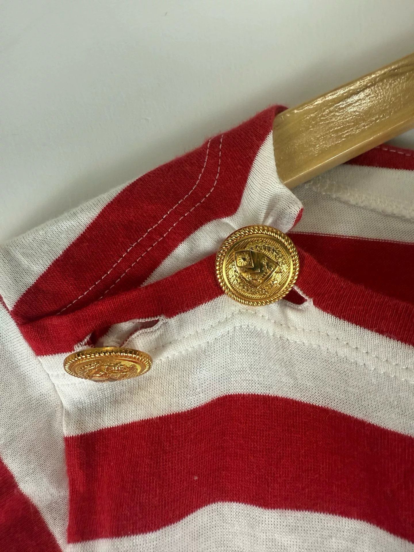 Gucci Gucci Gold Buckle Striped Short-Sleeve Size M / US 6-8 / IT 42-44 - 4 Thumbnail