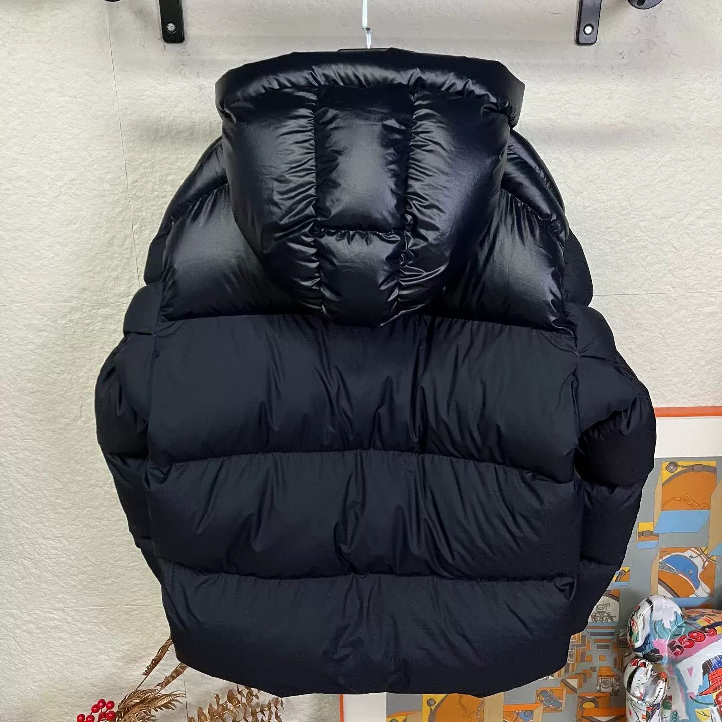 Moncler Moncler Black Shiny Panel Thick Down Jacket Size M / US 6-8 / IT 42-44 - 2 Thumbnail