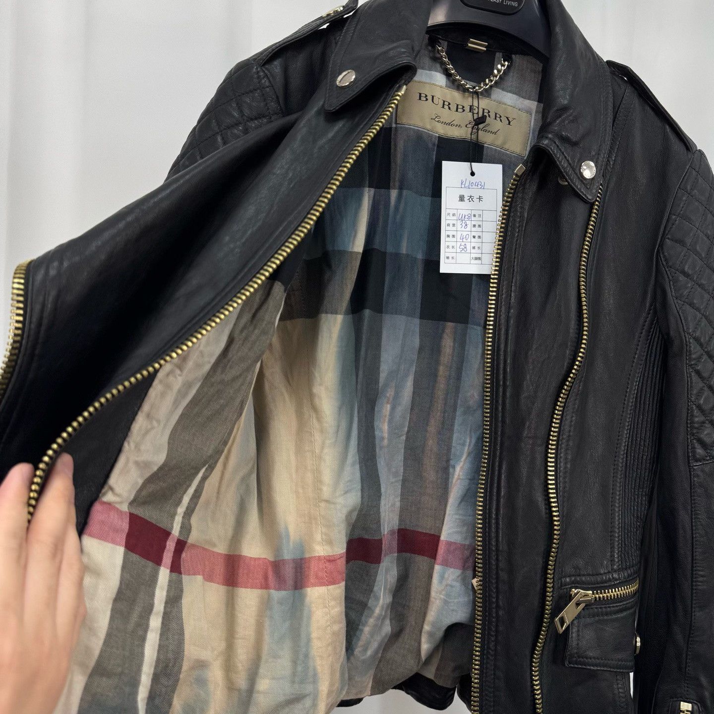 Burberry Burberry Lambskin Biker Jacket Size M / US 6-8 / IT 42-44 - 5 Thumbnail