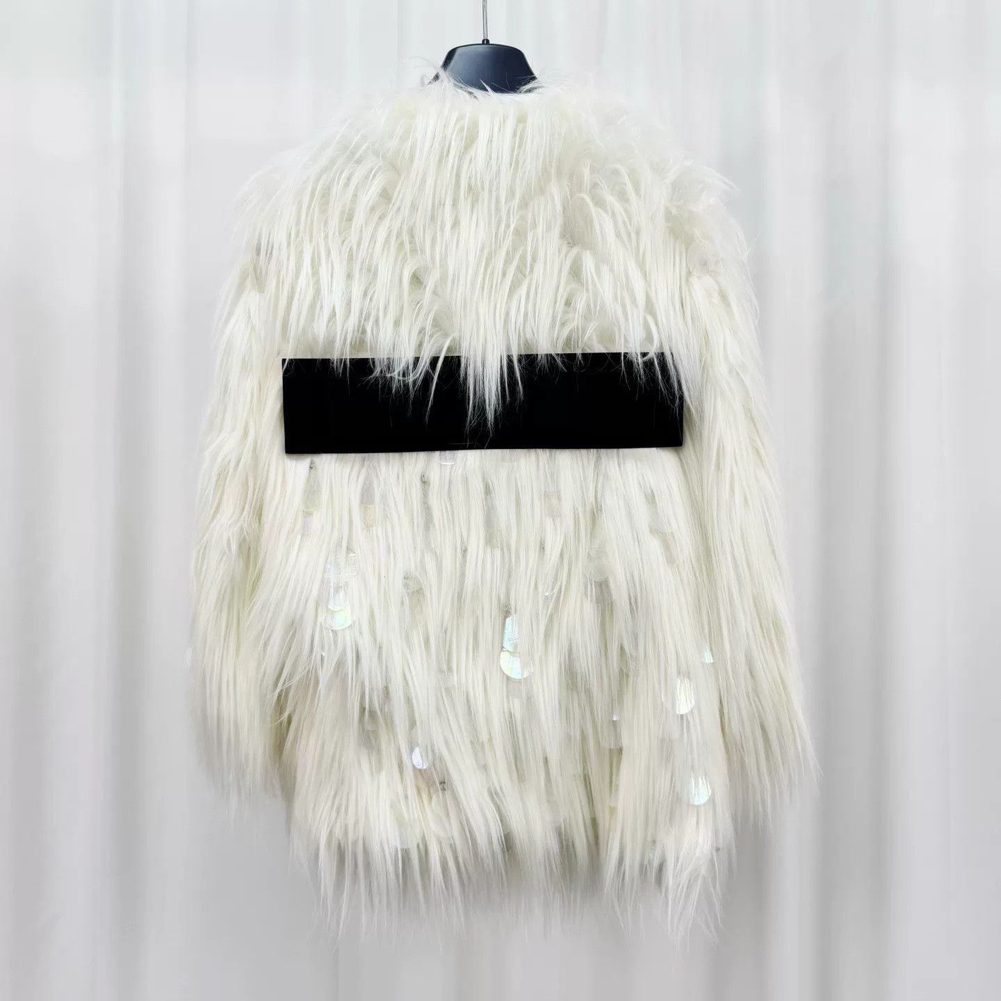 Other Alabama Muse Sequin Rhinestone Fur Coat Size M / US 6-8 / IT 42-44 - 2 Thumbnail