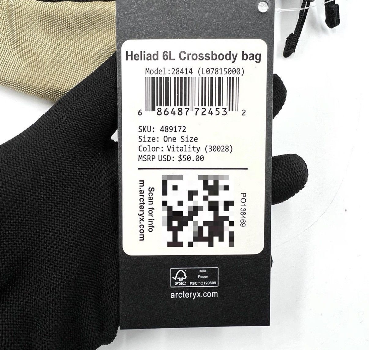 Arc'teryx Black Waist Bag with Tan and White Accents Size ONE SIZE - 6 Thumbnail