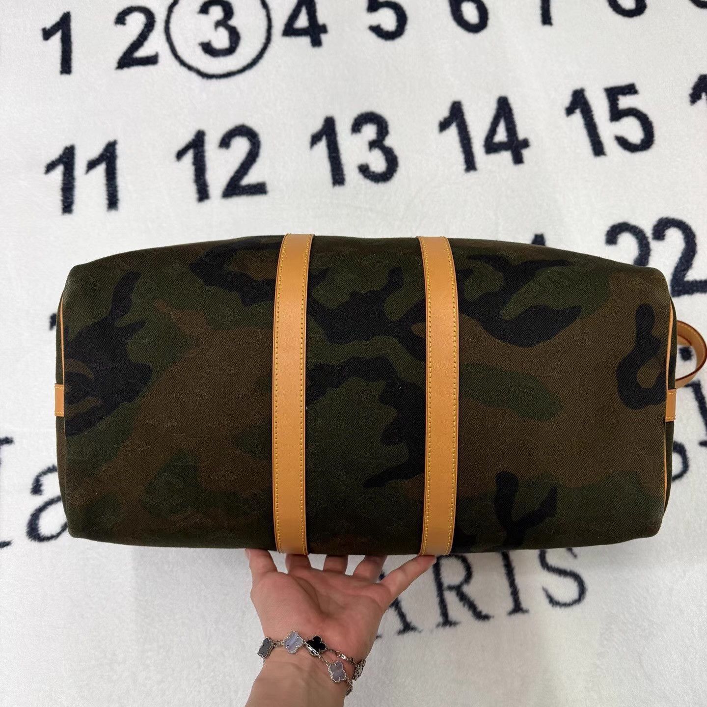 Supreme Camouflage Duffle Bag with Leather Accents Size ONE SIZE - 2 Thumbnail