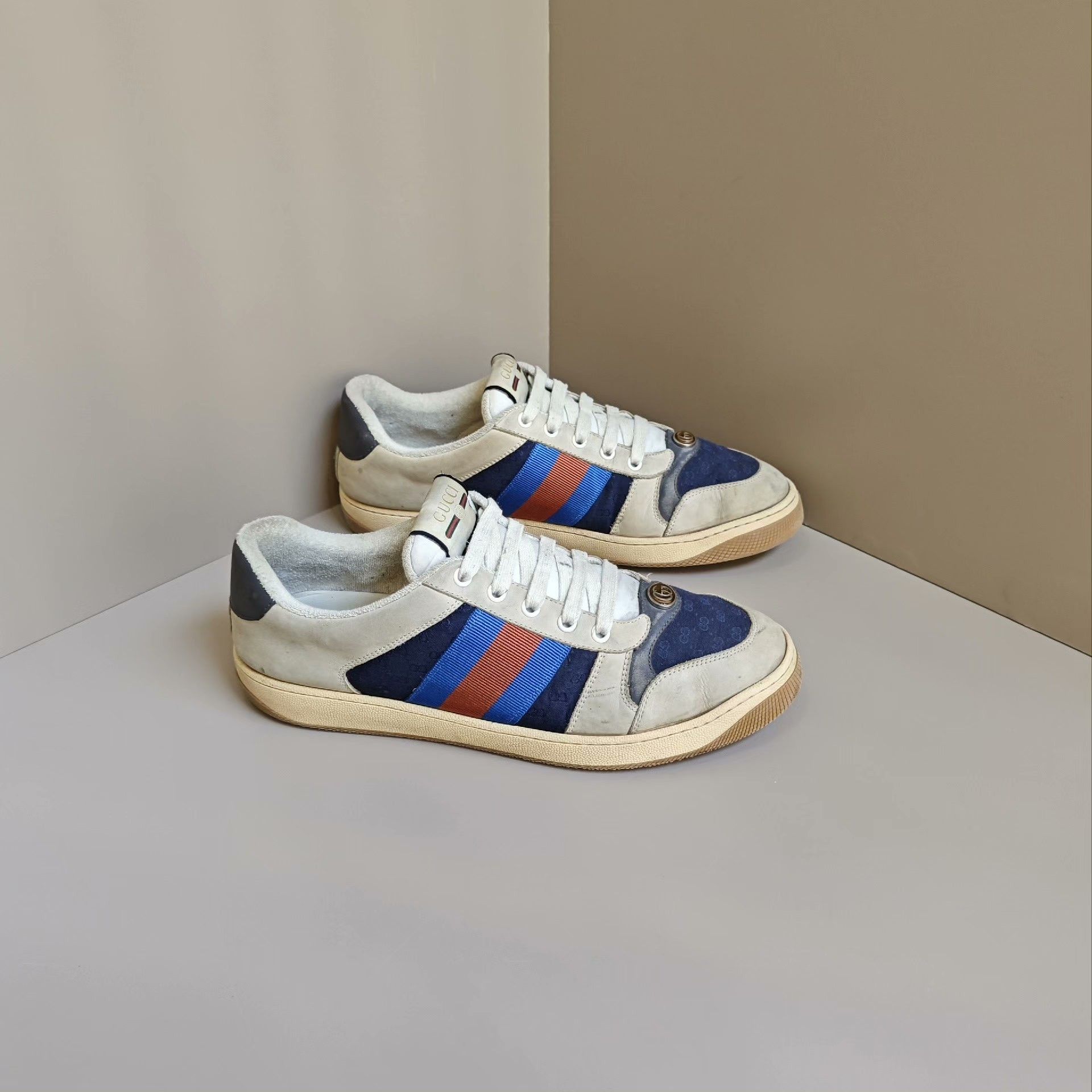 Gucci Gucci Blue Lowtop Sneakers 9 Men Size US 9 / EU 42 - 4 Thumbnail