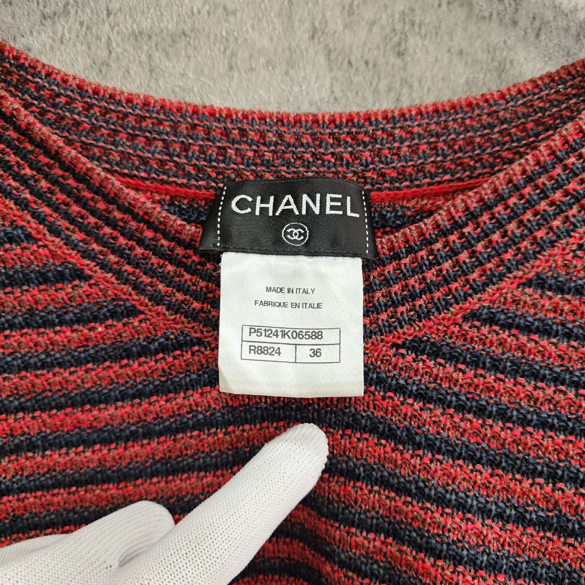 Chanel Chanel Knit Striped Black Sweater it_36 Women Size XS / US 0-2 / IT 36-38 - 4 Thumbnail