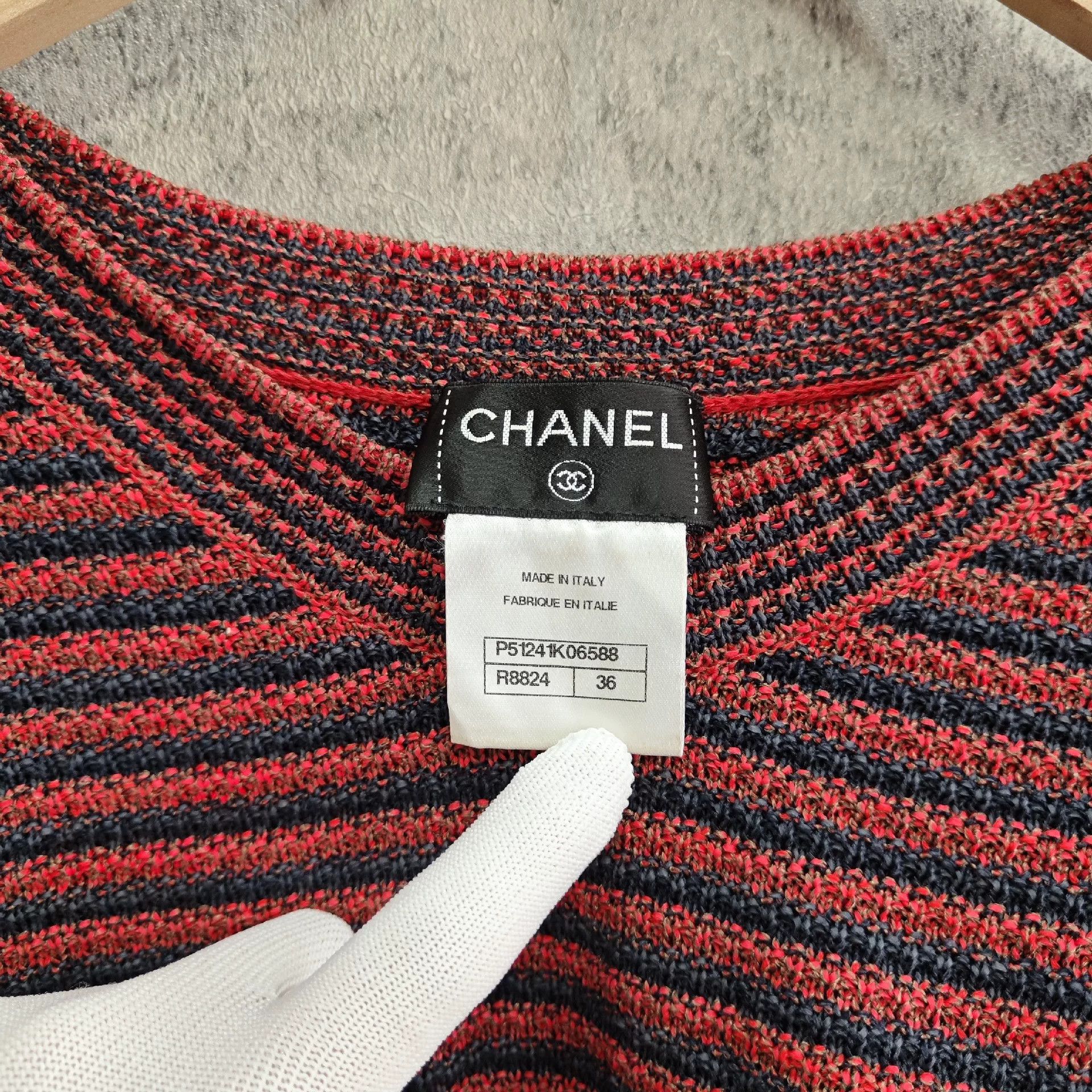 Chanel Chanel Knit Striped Black Sweater it_36 Women Size XS / US 0-2 / IT 36-38 - 3 Thumbnail