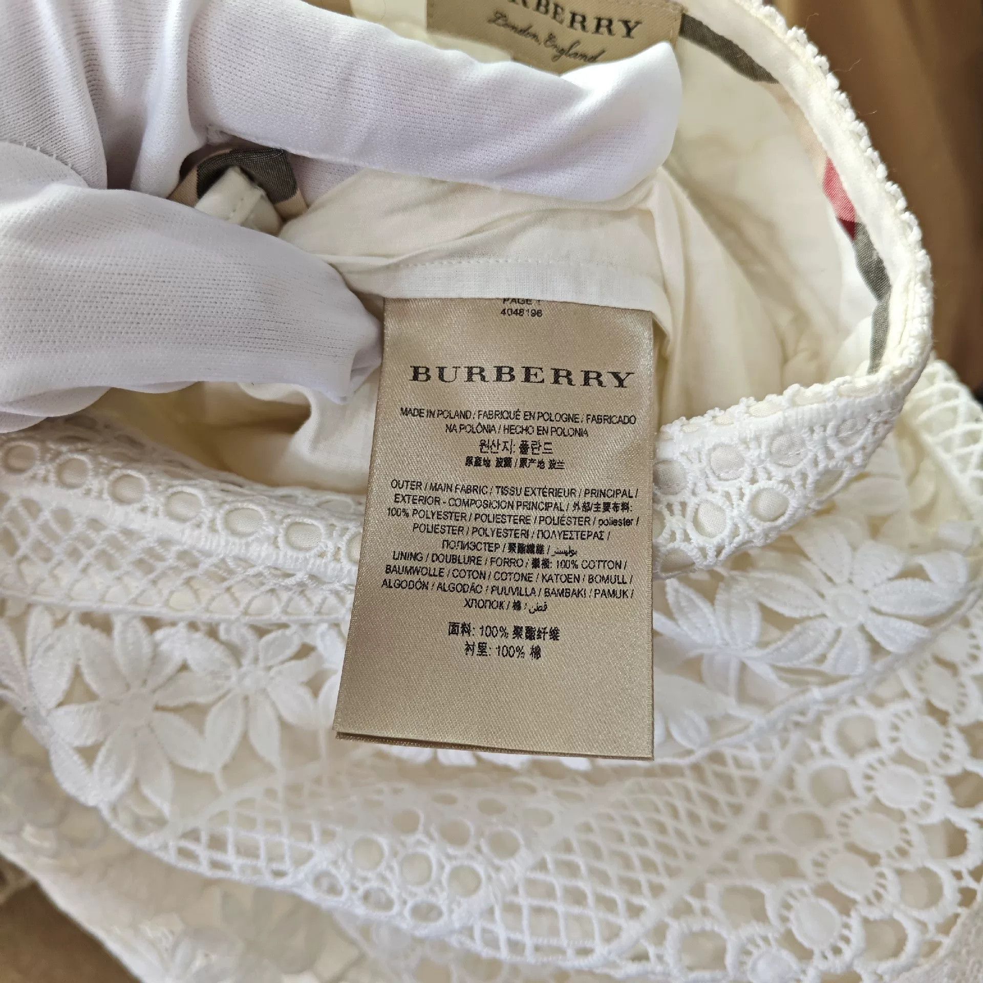 Burberry Burberry Floral White Skirt us_6 Women Size 28" / US 6 / IT 42 - 5 Thumbnail