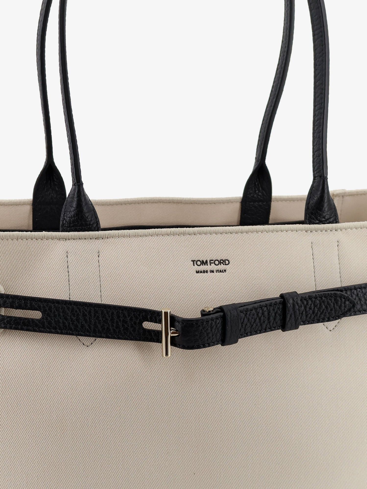 Tom Ford Canvas Shoulder Bag With Engraved Logo On The Front Size ONE SIZE - 4 Thumbnail