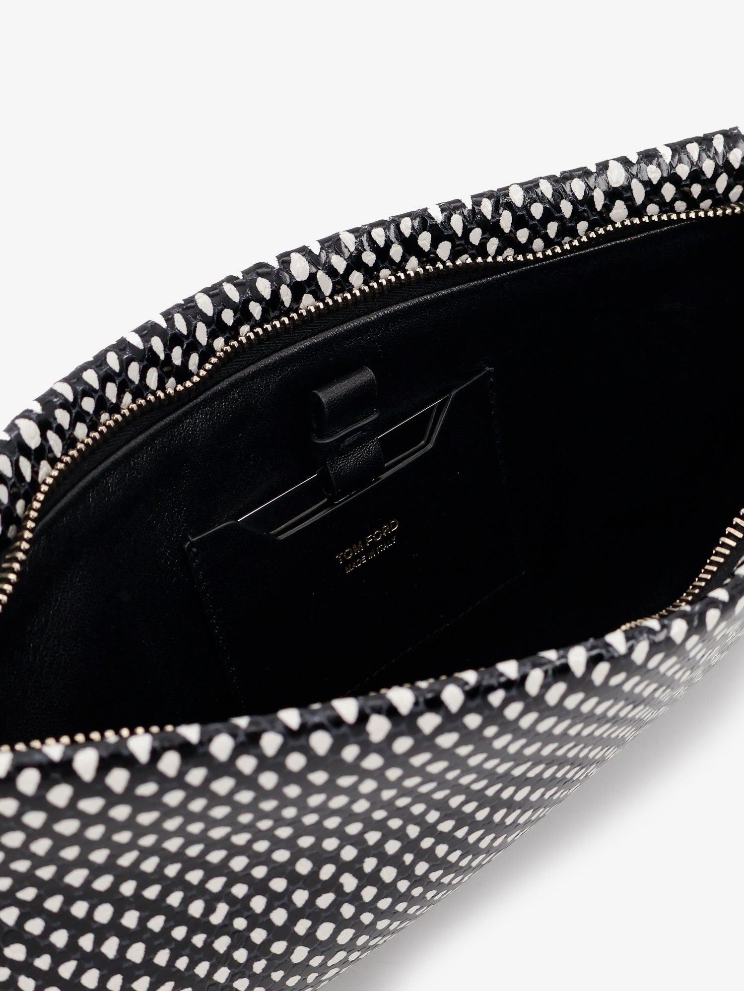 Tom Ford Aura Leather Clutch Bag With Snake Motif Size ONE SIZE - 4 Thumbnail