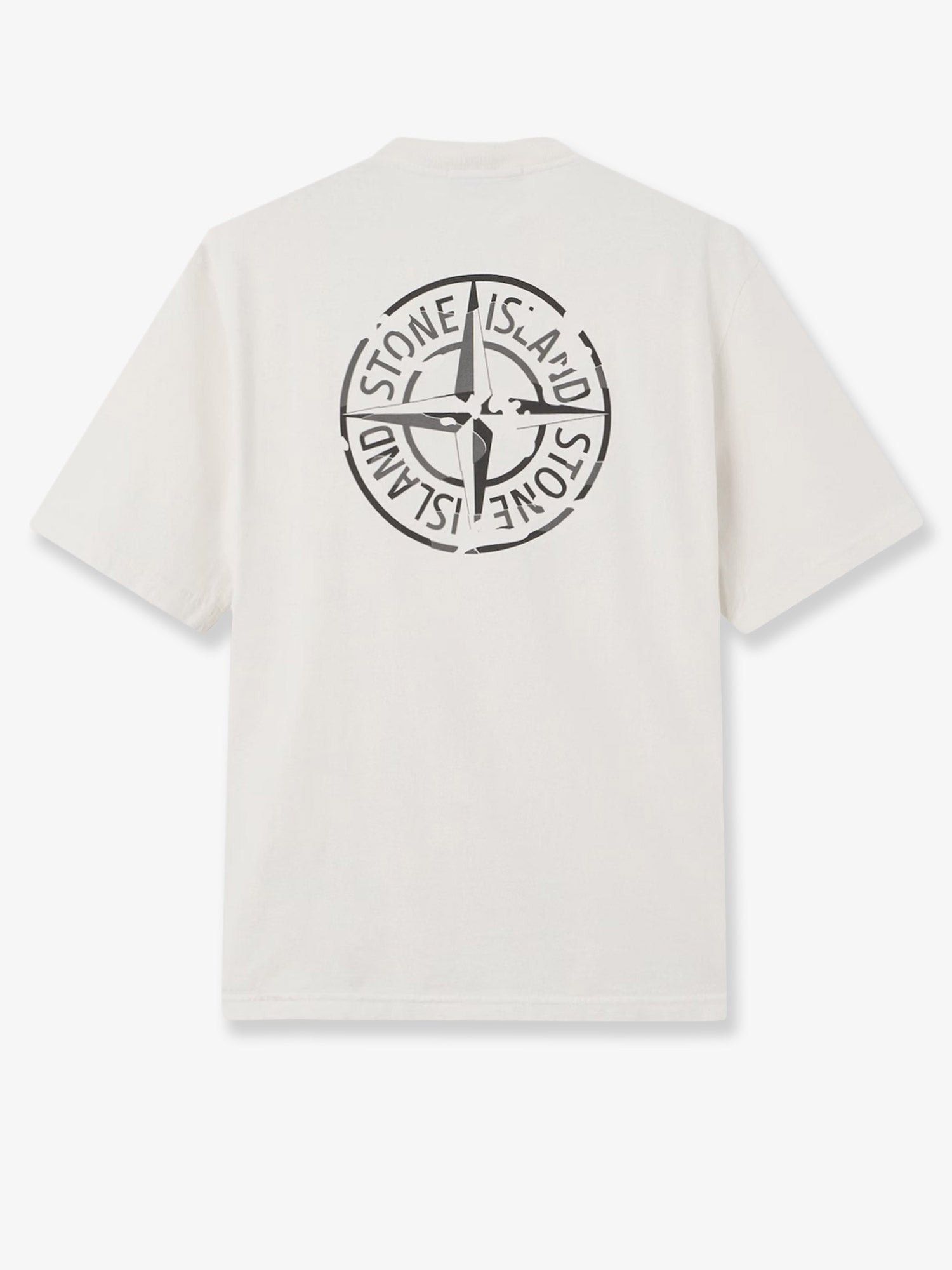 Stone Island Cotton T-Shirt With Tone-On-Tone Logo Print On The Front Size US M / EU 48-50 / 2 - 2 Thumbnail