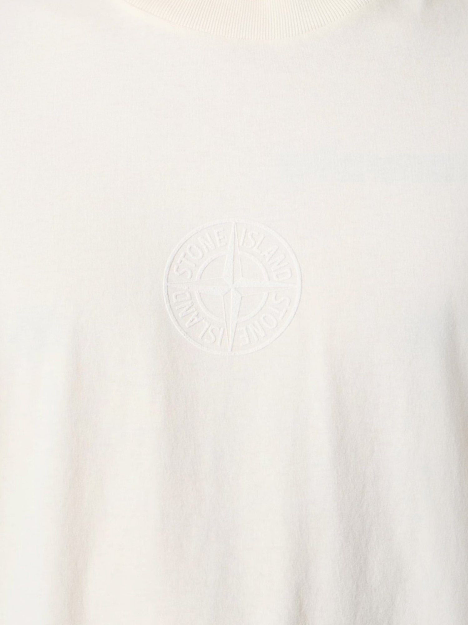 Stone Island Cotton T-Shirt With Tone-On-Tone Logo Print On The Front Size US M / EU 48-50 / 2 - 3 Thumbnail