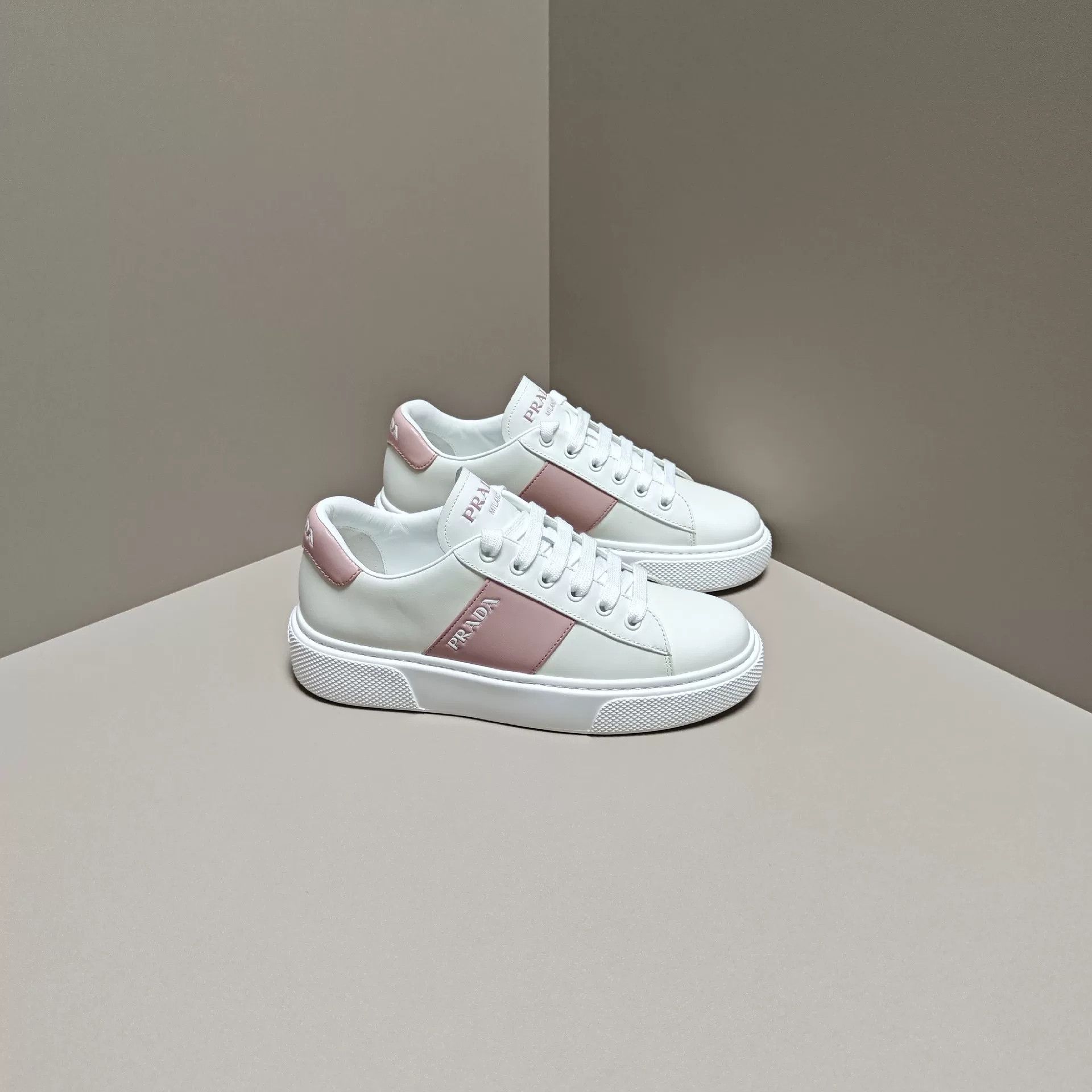 Prada Prada Pink Lowtop Sneakers us_6 Women Size US 6 / IT 36 - 4 Thumbnail
