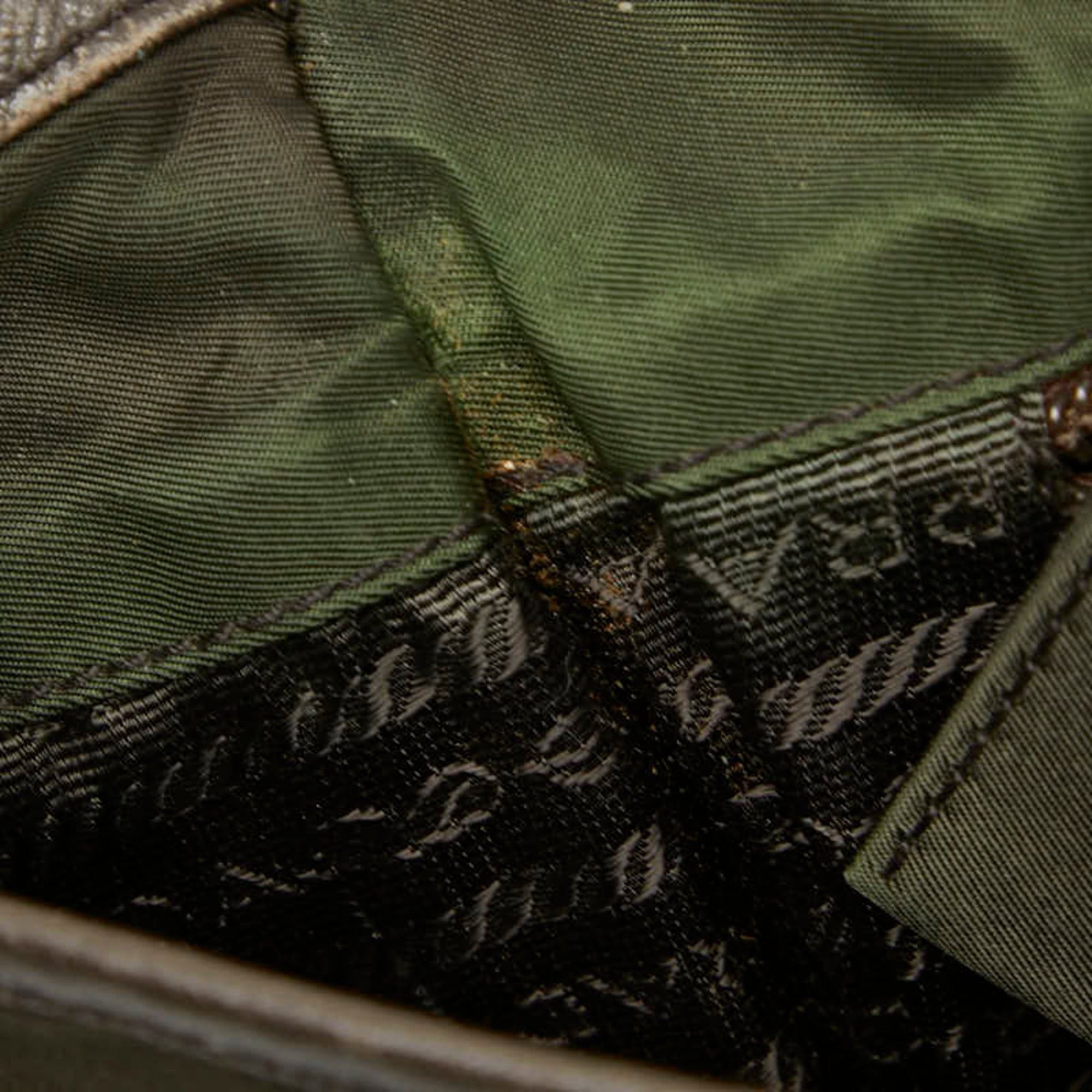Prada Prada Tessuto Messenger Bag Shoulder Khaki Green Brown Nylon Leather Women's PRADA Size ONE SIZE - 8 Thumbnail