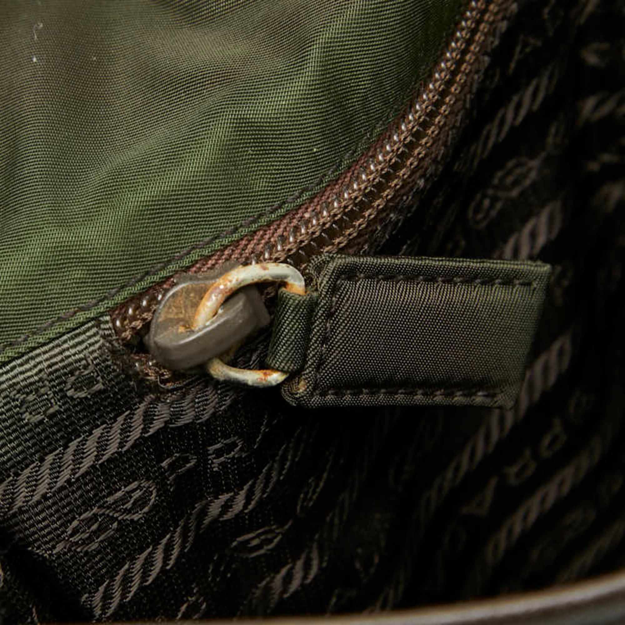 Prada Prada Tessuto Messenger Bag Shoulder Khaki Green Brown Nylon Leather Women's PRADA Size ONE SIZE - 9 Thumbnail