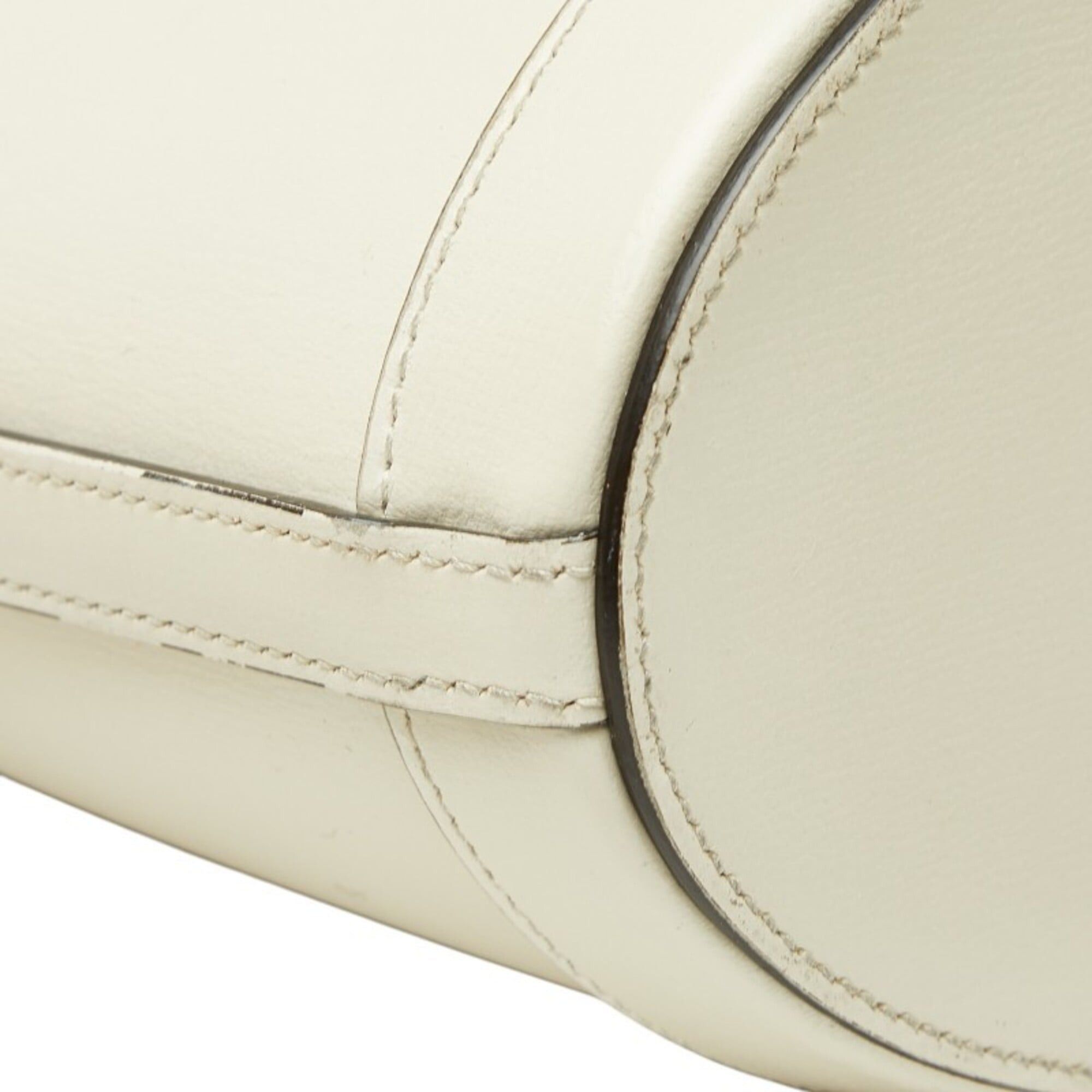 Gucci Gucci GG Canvas Horsebit 1955 Bucket Bag Shoulder 602118 Beige Leather Women's GUCCI Size ONE SIZE - 5 Thumbnail