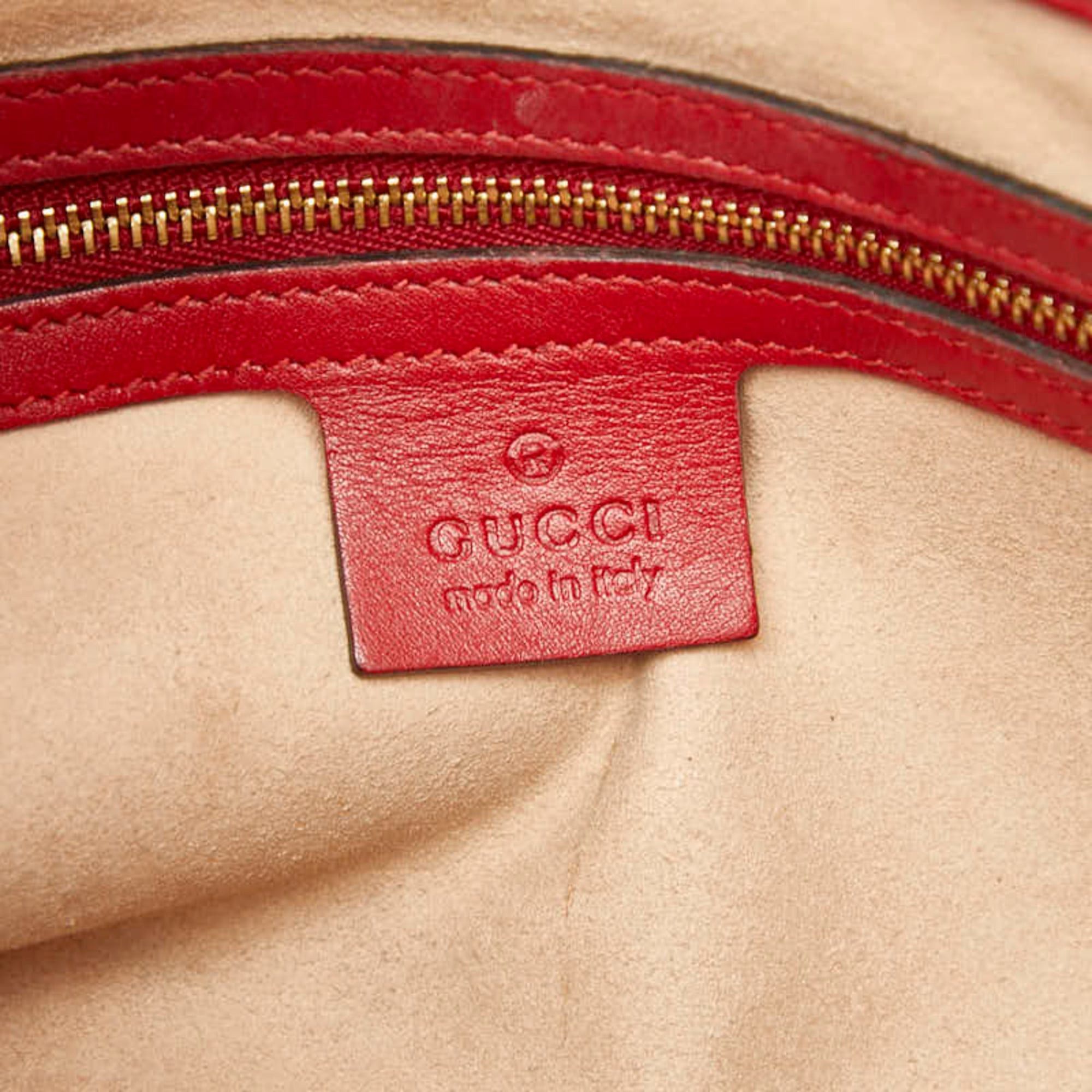 Gucci Gucci Guccissima Chain Tote Bag 453773 Red Leather Women's GUCCI Size ONE SIZE - 11 Thumbnail