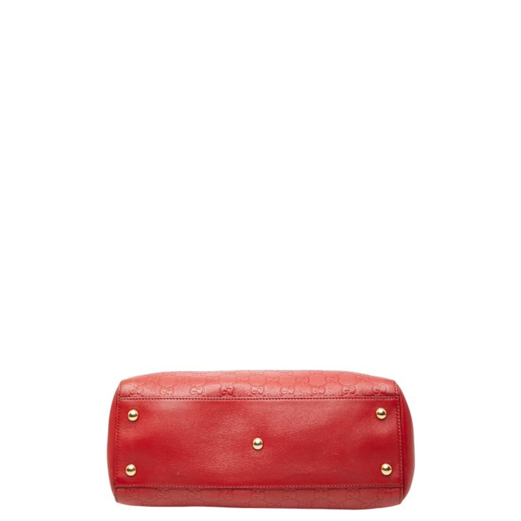 Gucci Gucci Guccissima Chain Tote Bag 453773 Red Leather Women's GUCCI Size ONE SIZE - 3 Thumbnail
