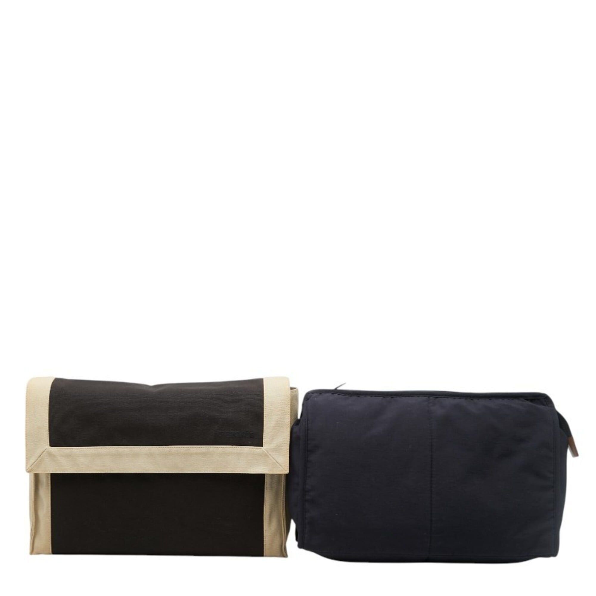 Hermes Hermes Tapidocell Clutch Bag, Second Black/Beige, Cotton, Women's HERMES Size ONE SIZE - 12 Thumbnail