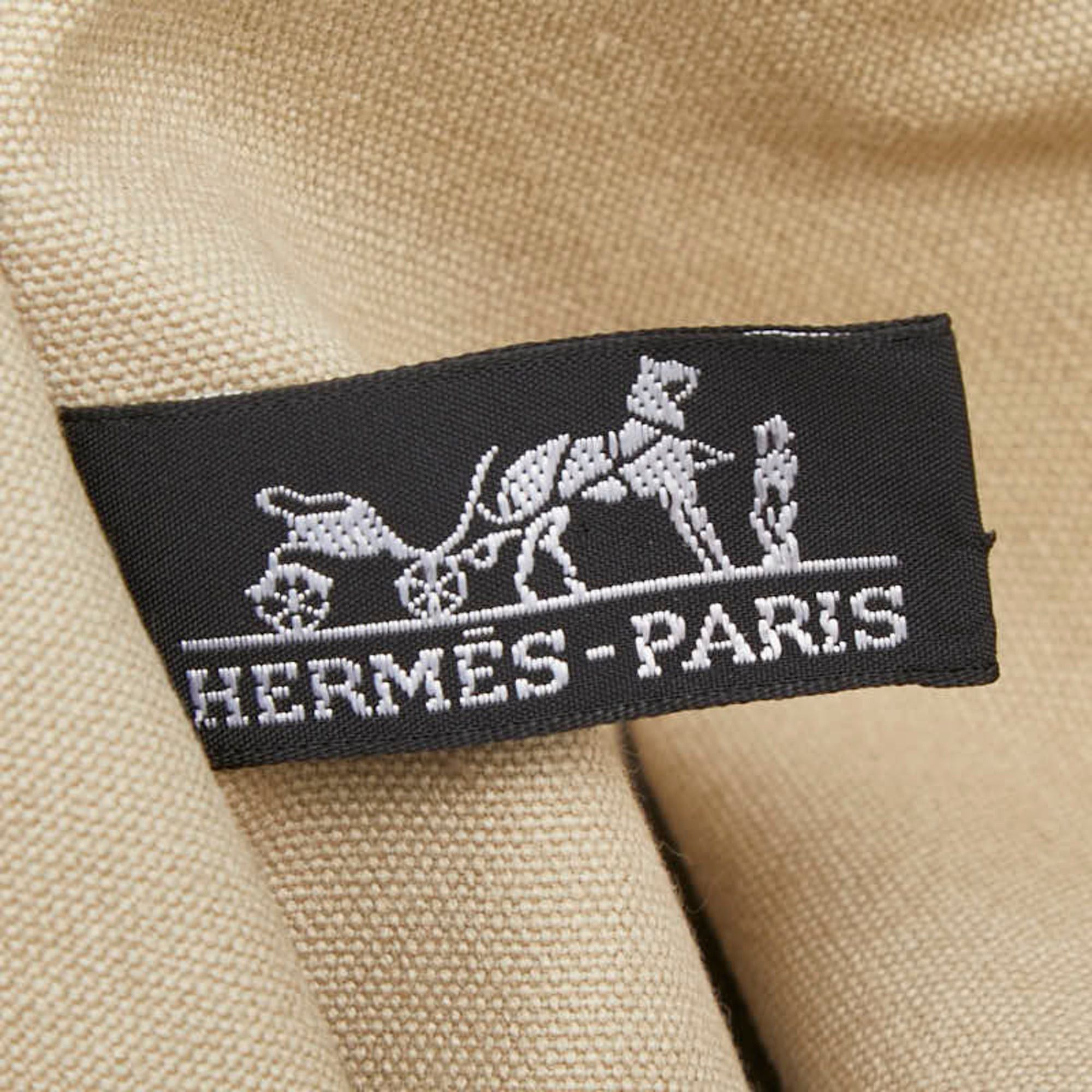 Hermes Hermes Tapidocell Clutch Bag, Second Black/Beige, Cotton, Women's HERMES Size ONE SIZE - 10 Thumbnail