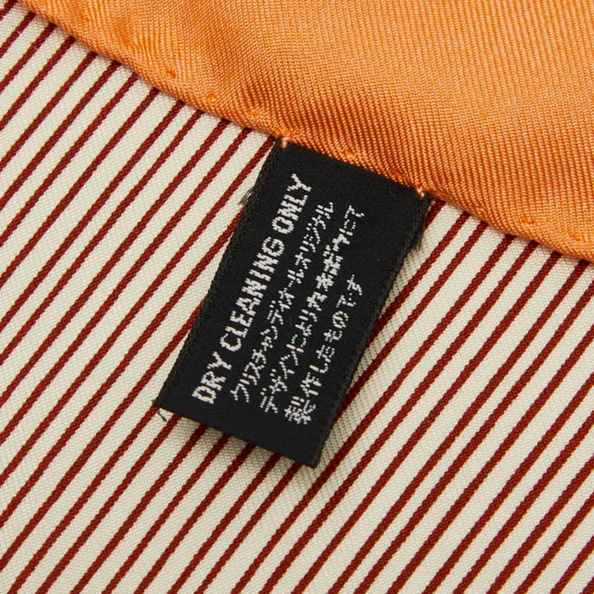 Dior Christian Dior Dior Logo Scarf Muffler Orange Brown Yellow Silk Women's Size ONE SIZE - 6 Thumbnail